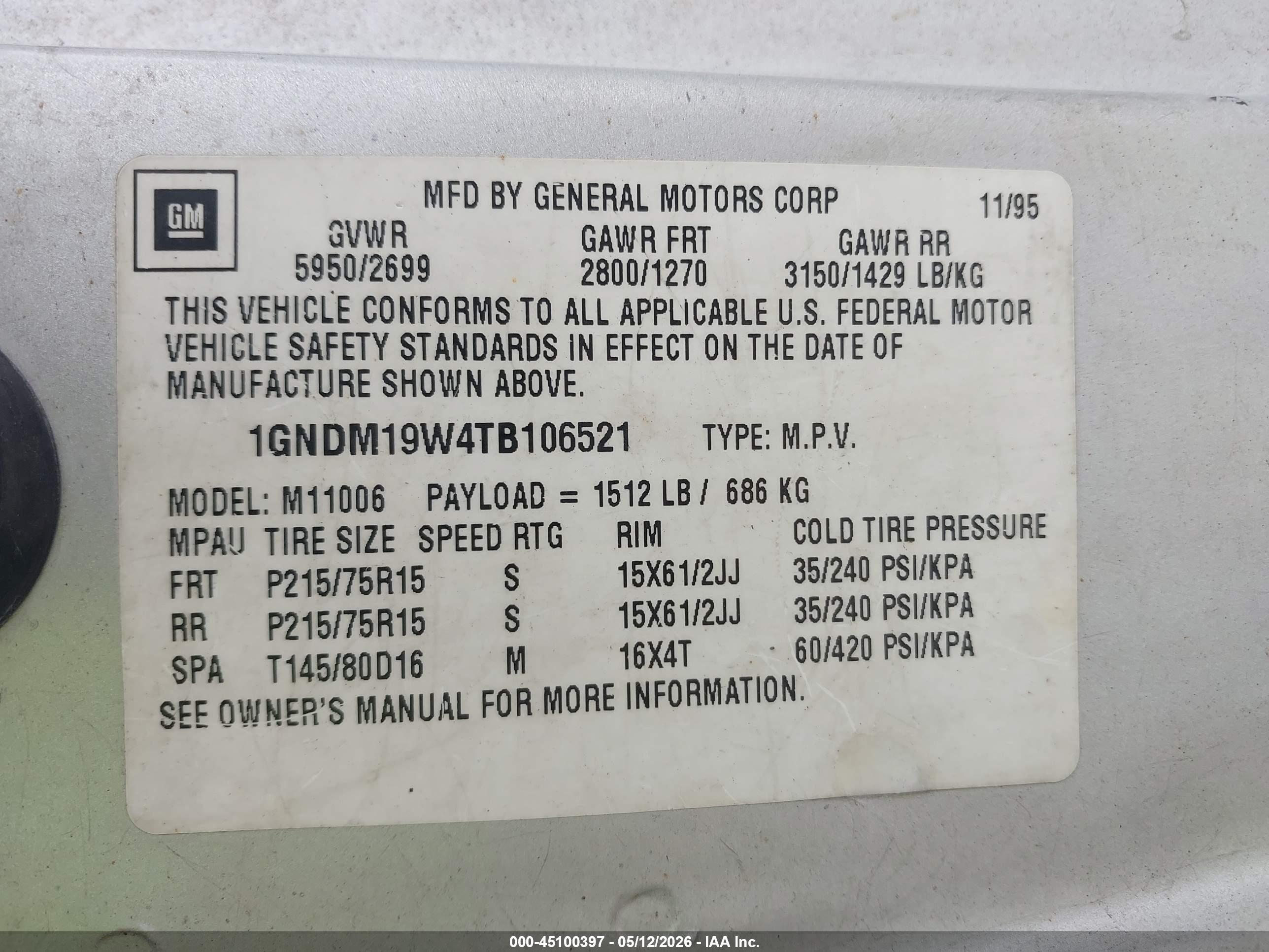 CHEVROLET ASTRO image 9