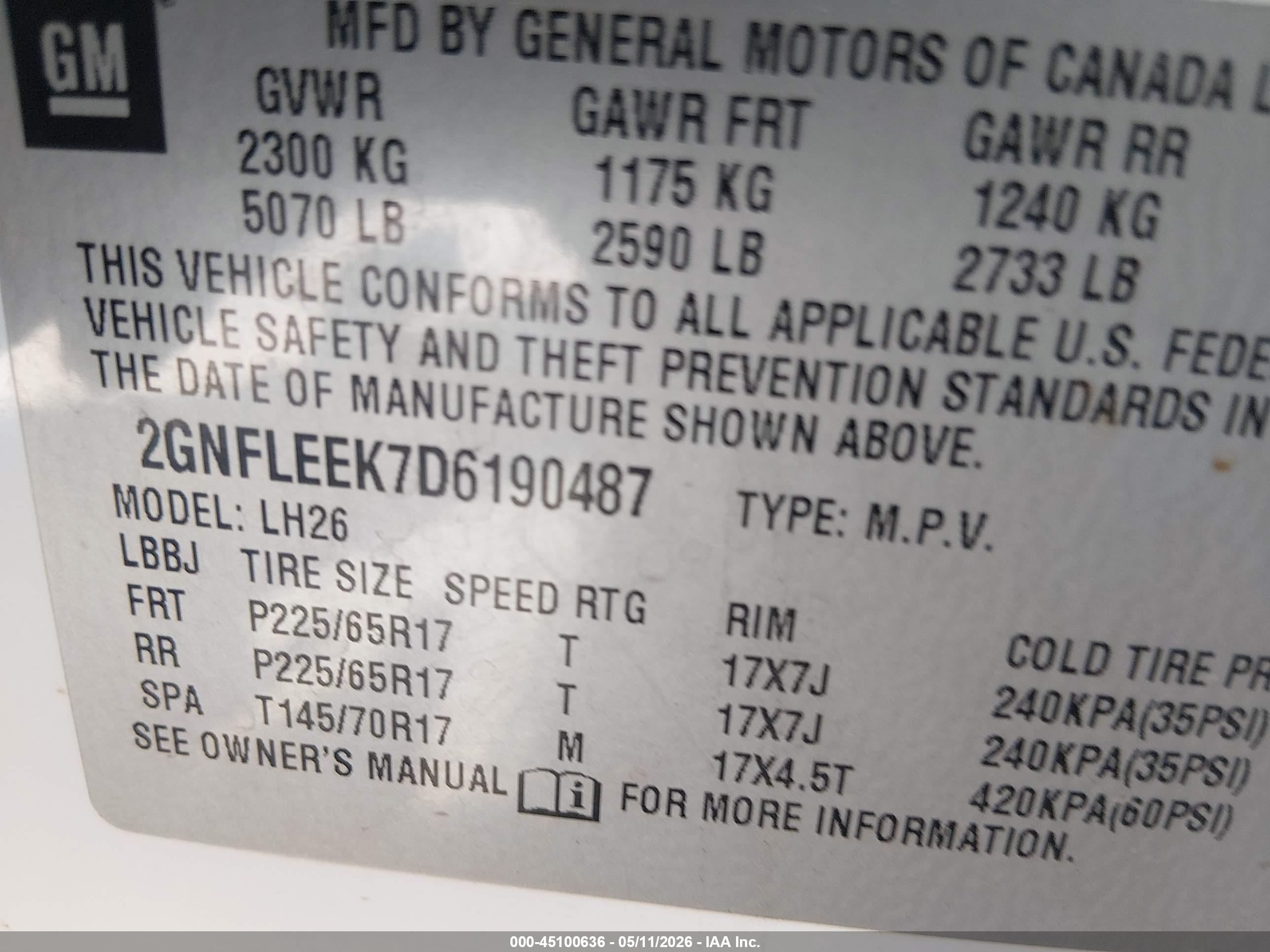 CHEVROLET EQUINOX image 9