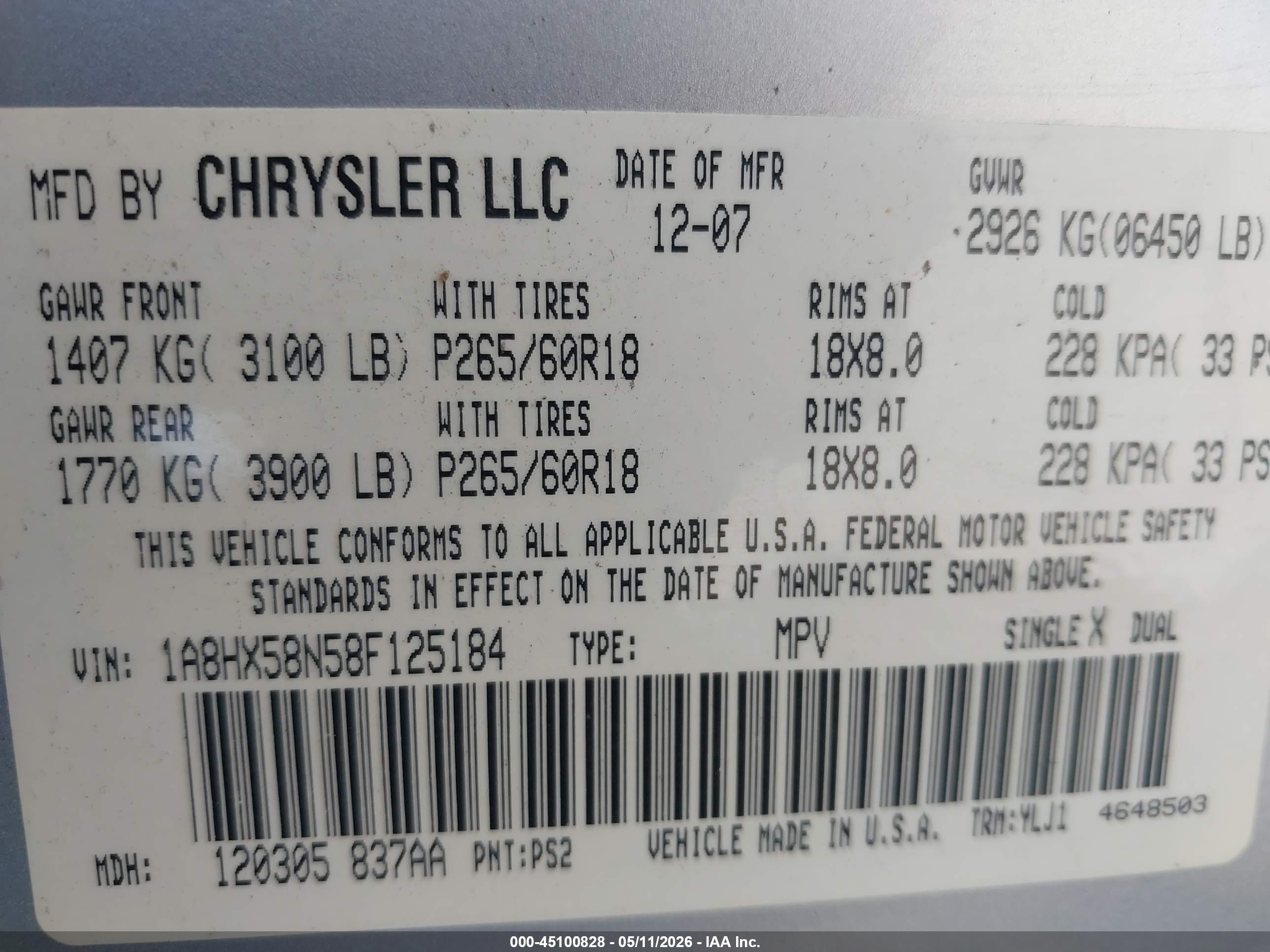 CHRYSLER ASPEN image 9