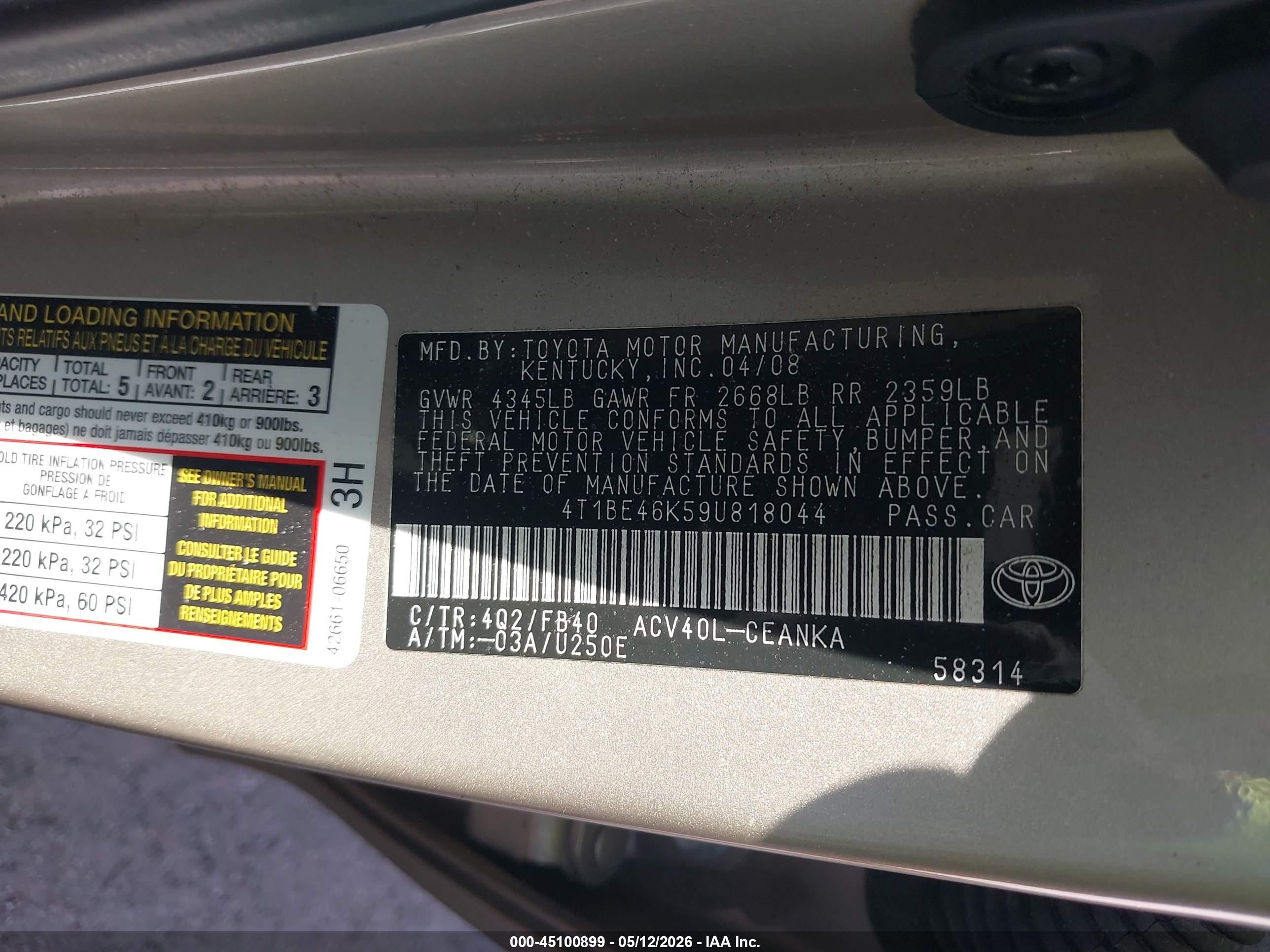TOYOTA CAMRY image 9