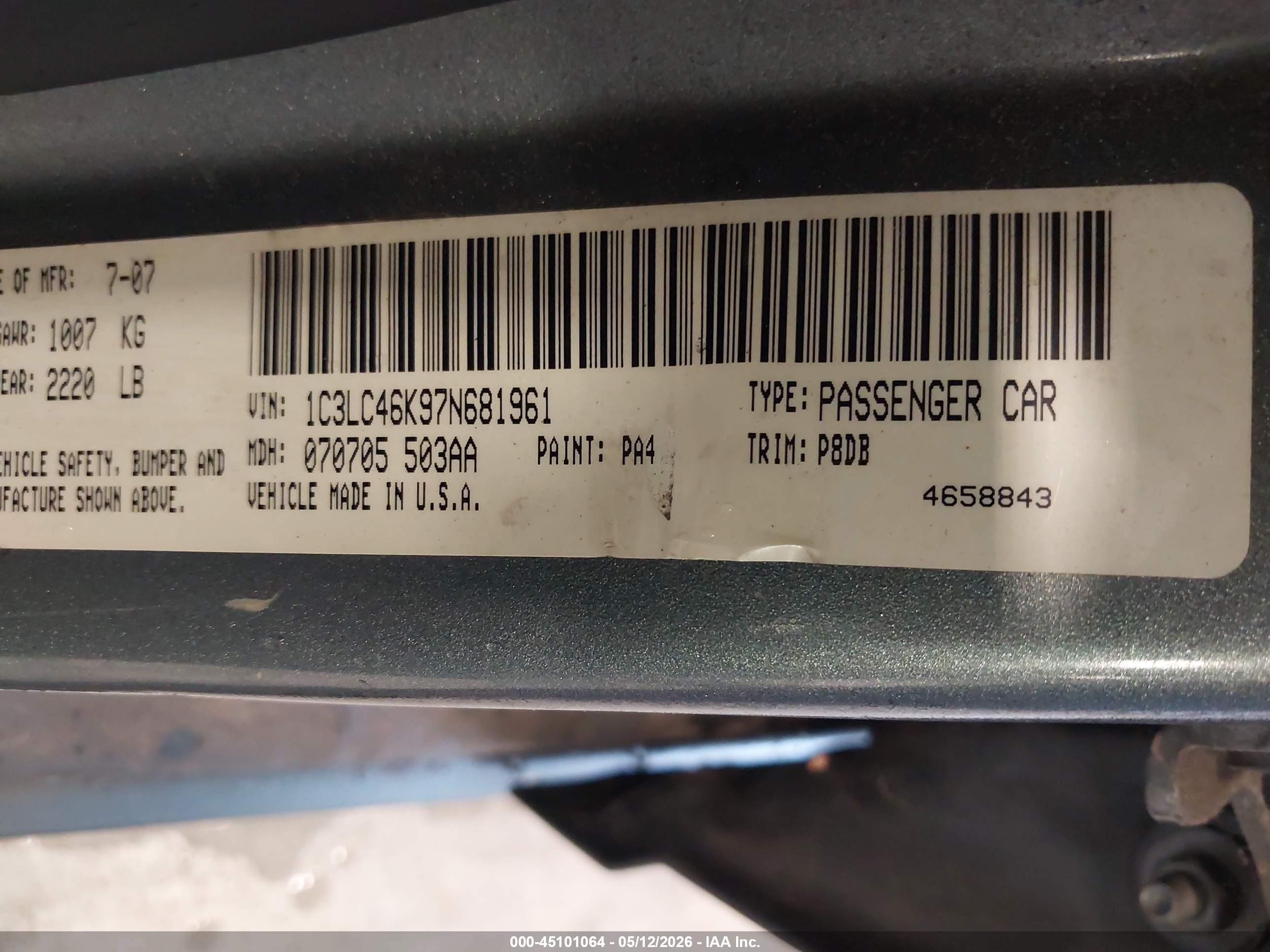 CHRYSLER SEBRING image 9
