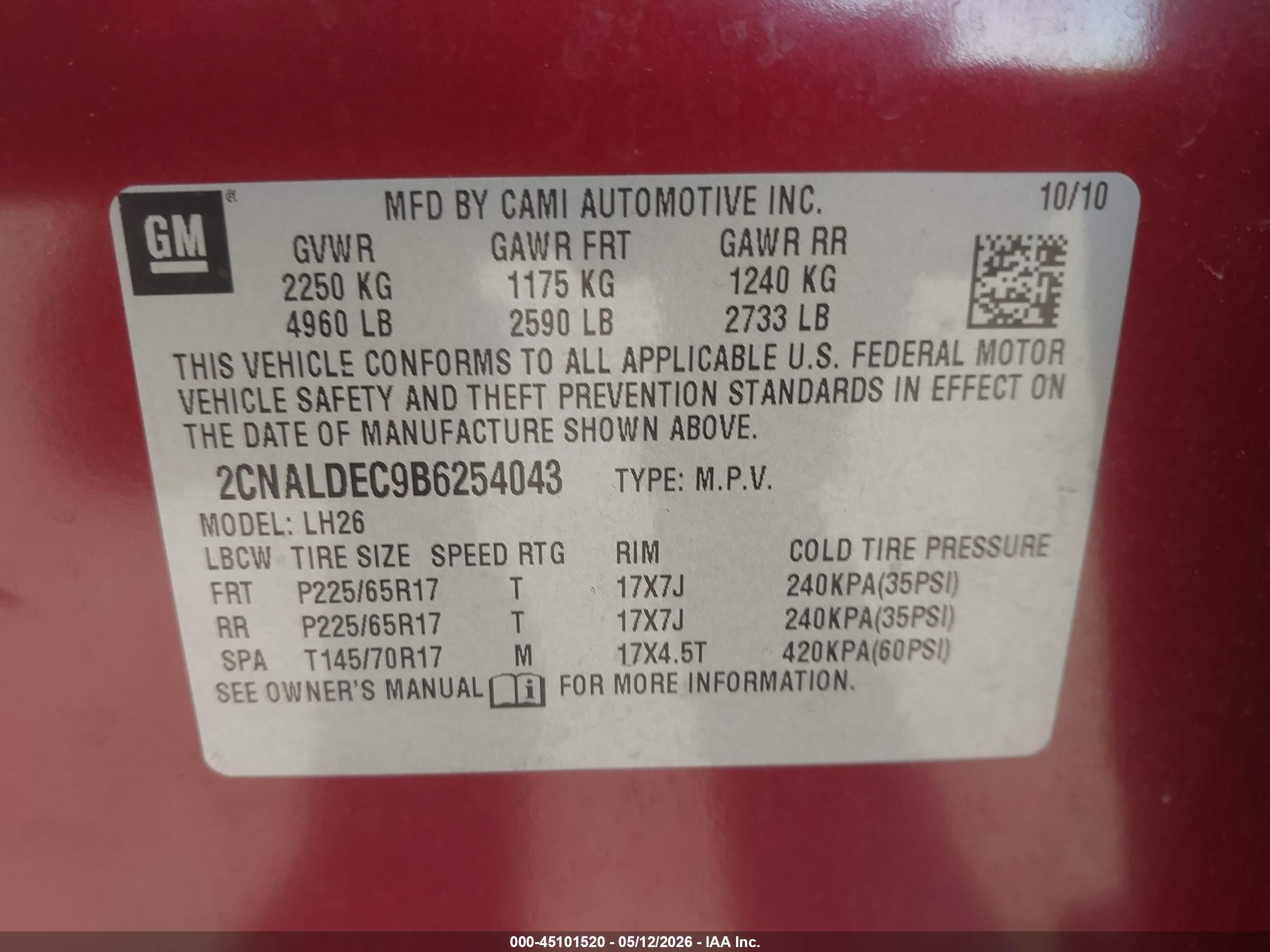 CHEVROLET EQUINOX image 9
