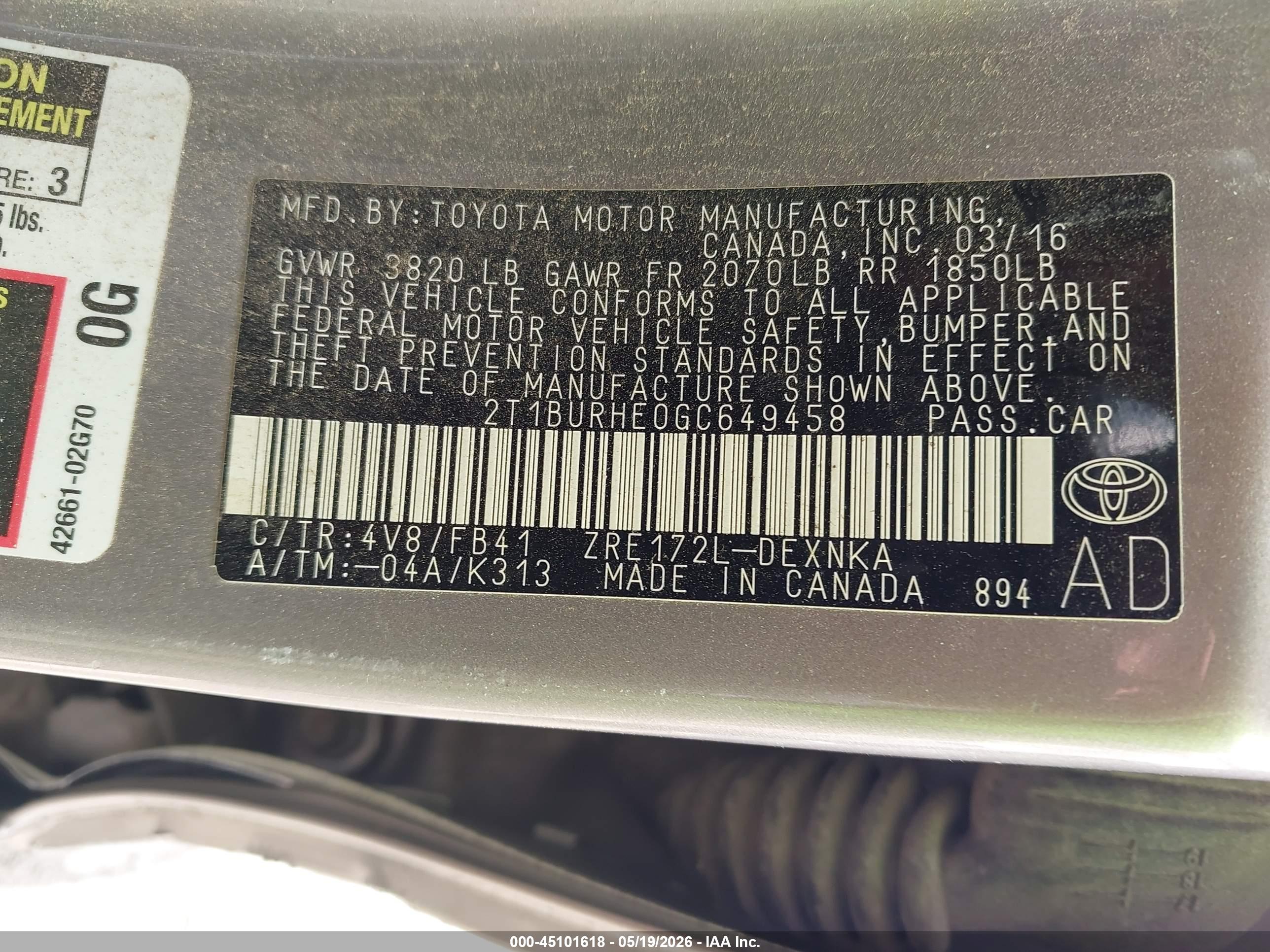 TOYOTA COROLLA image 9