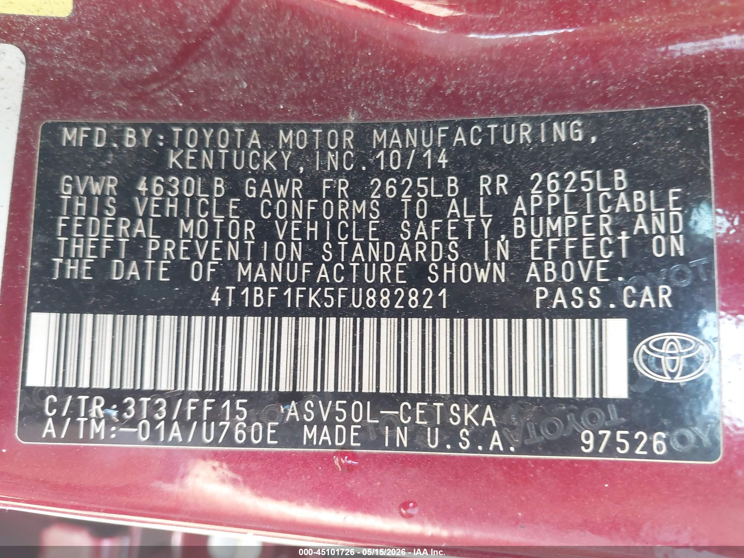 TOYOTA CAMRY image 9
