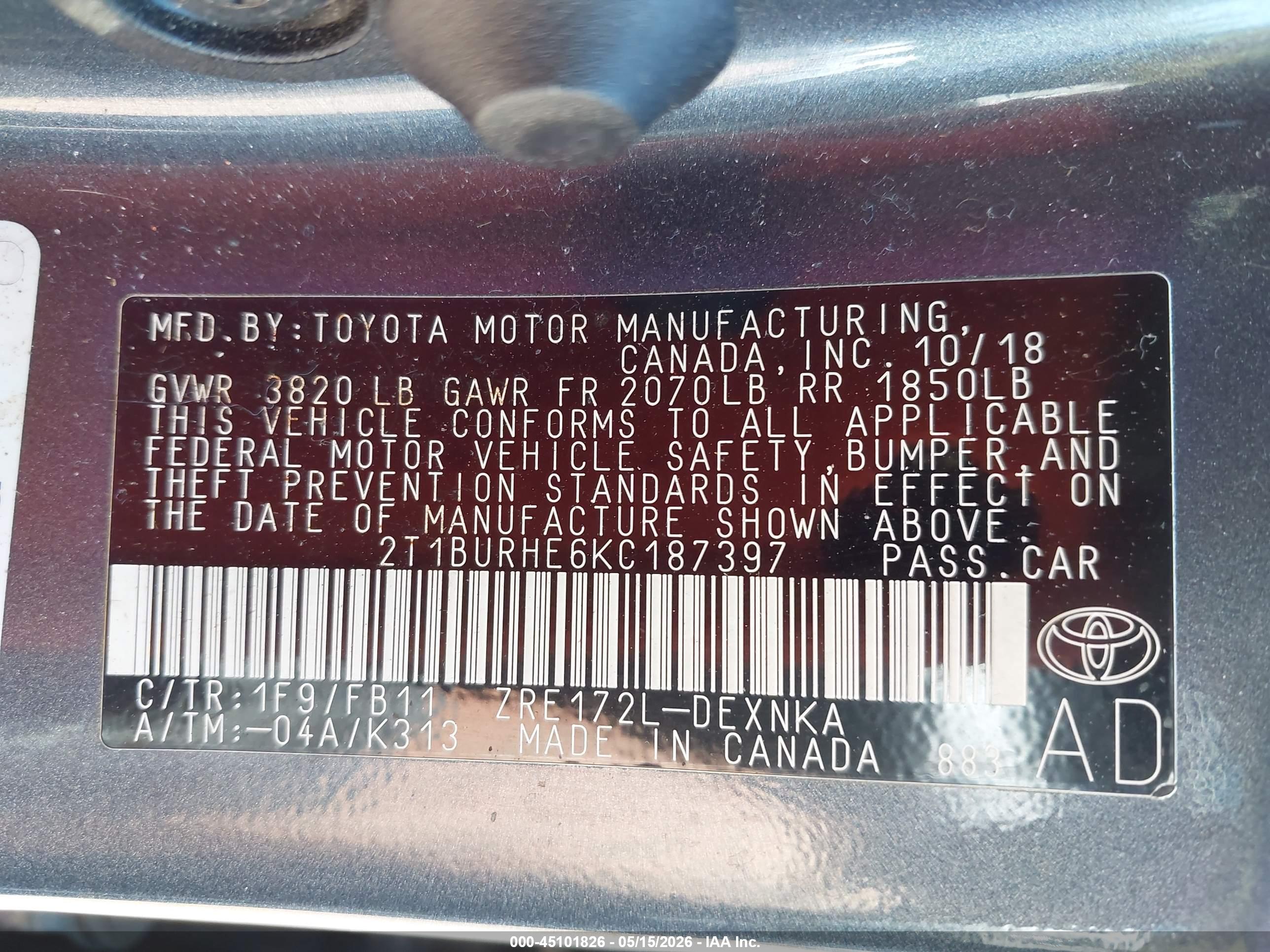 TOYOTA COROLLA image 9