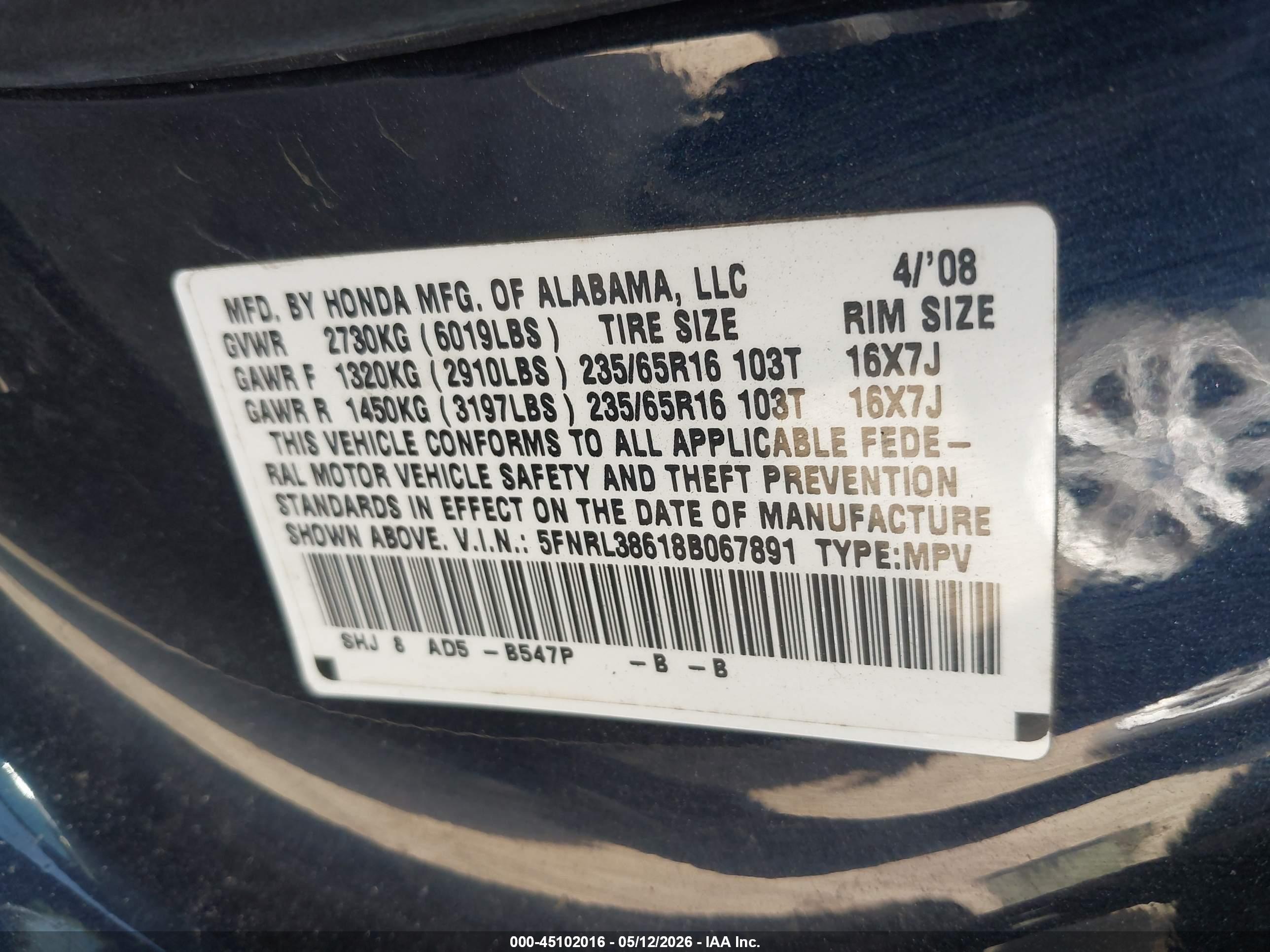 HONDA ODYSSEY image 9