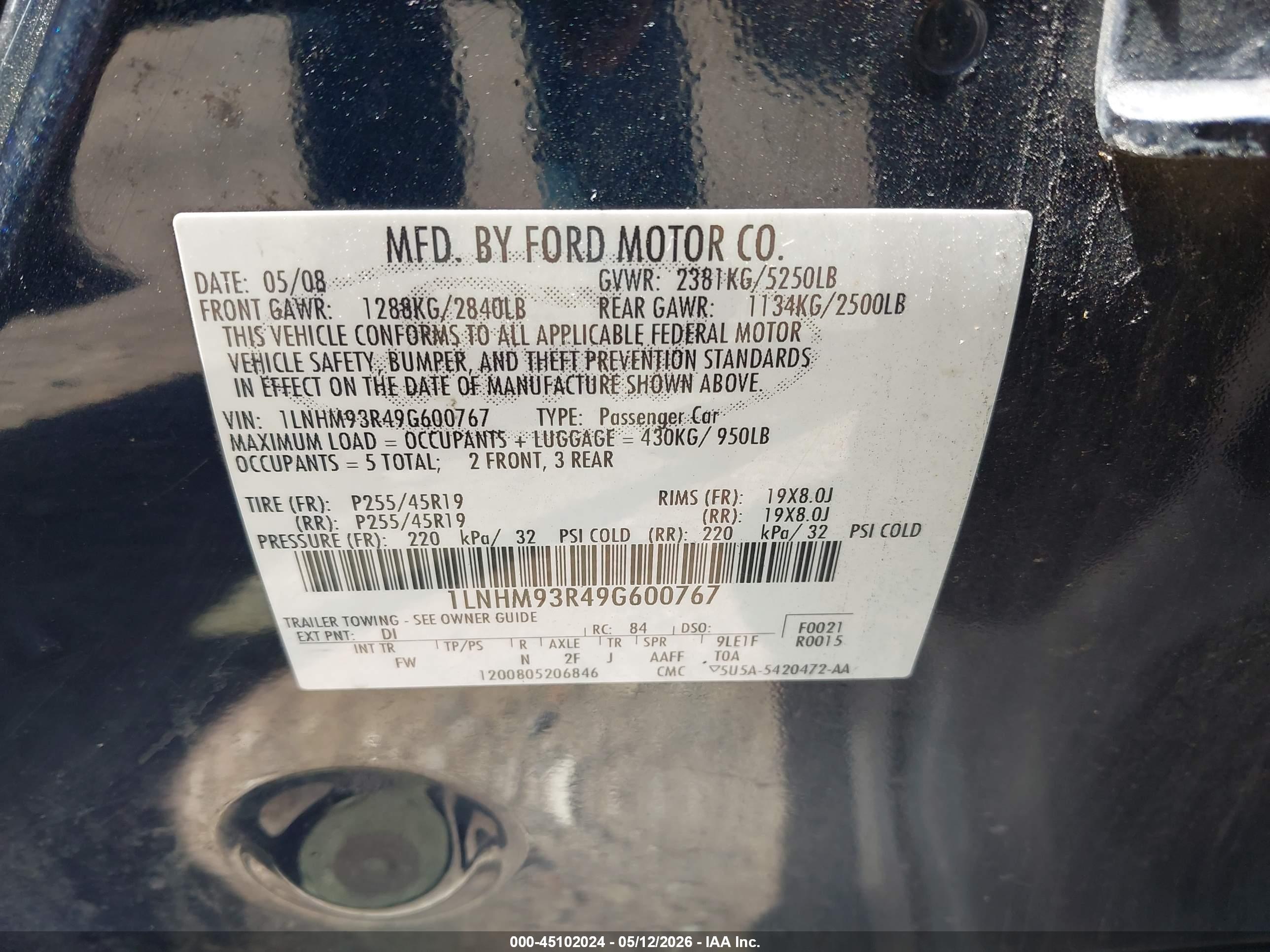 LINCOLN MKS image 9