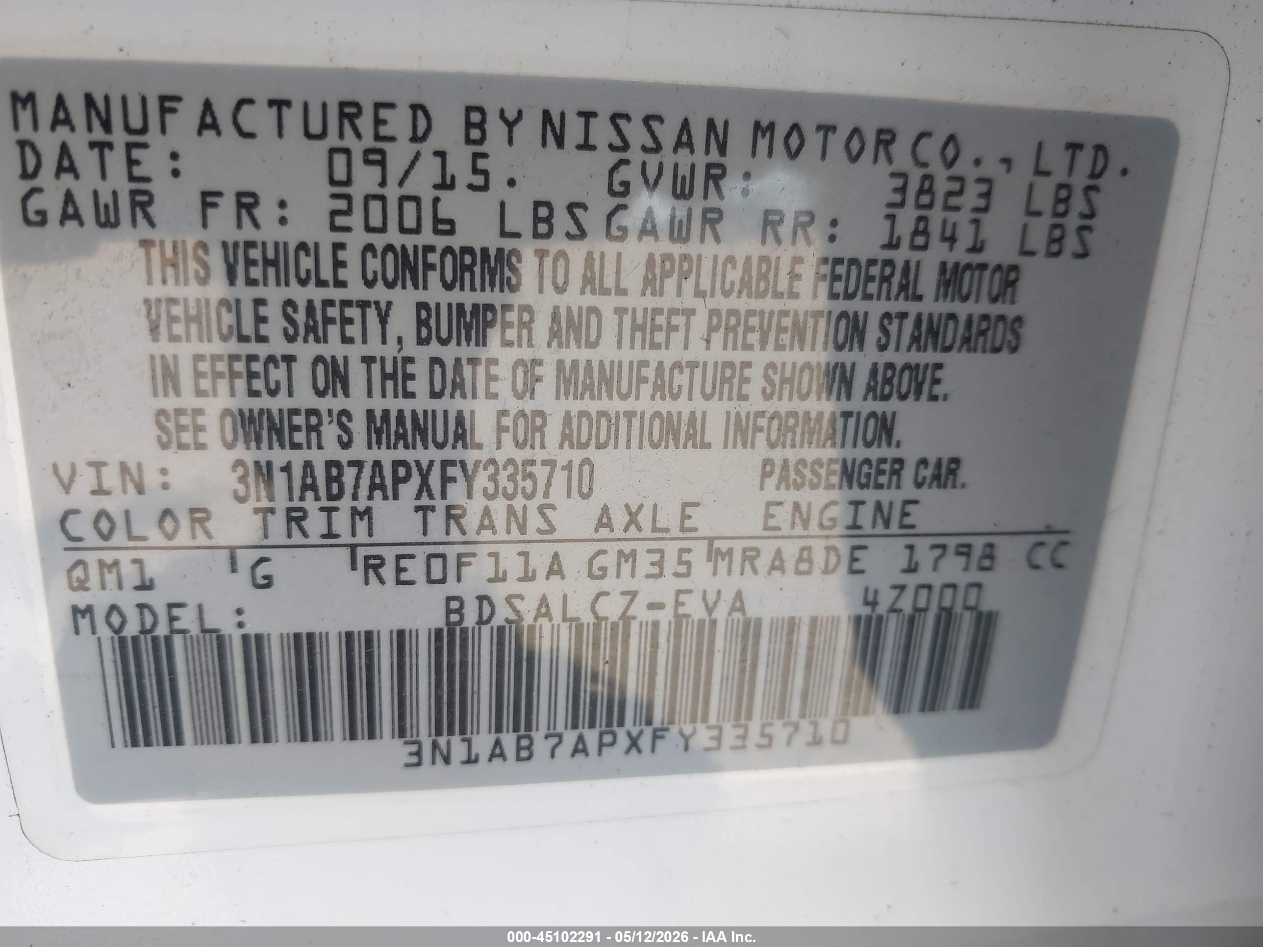 NISSAN SENTRA image 9