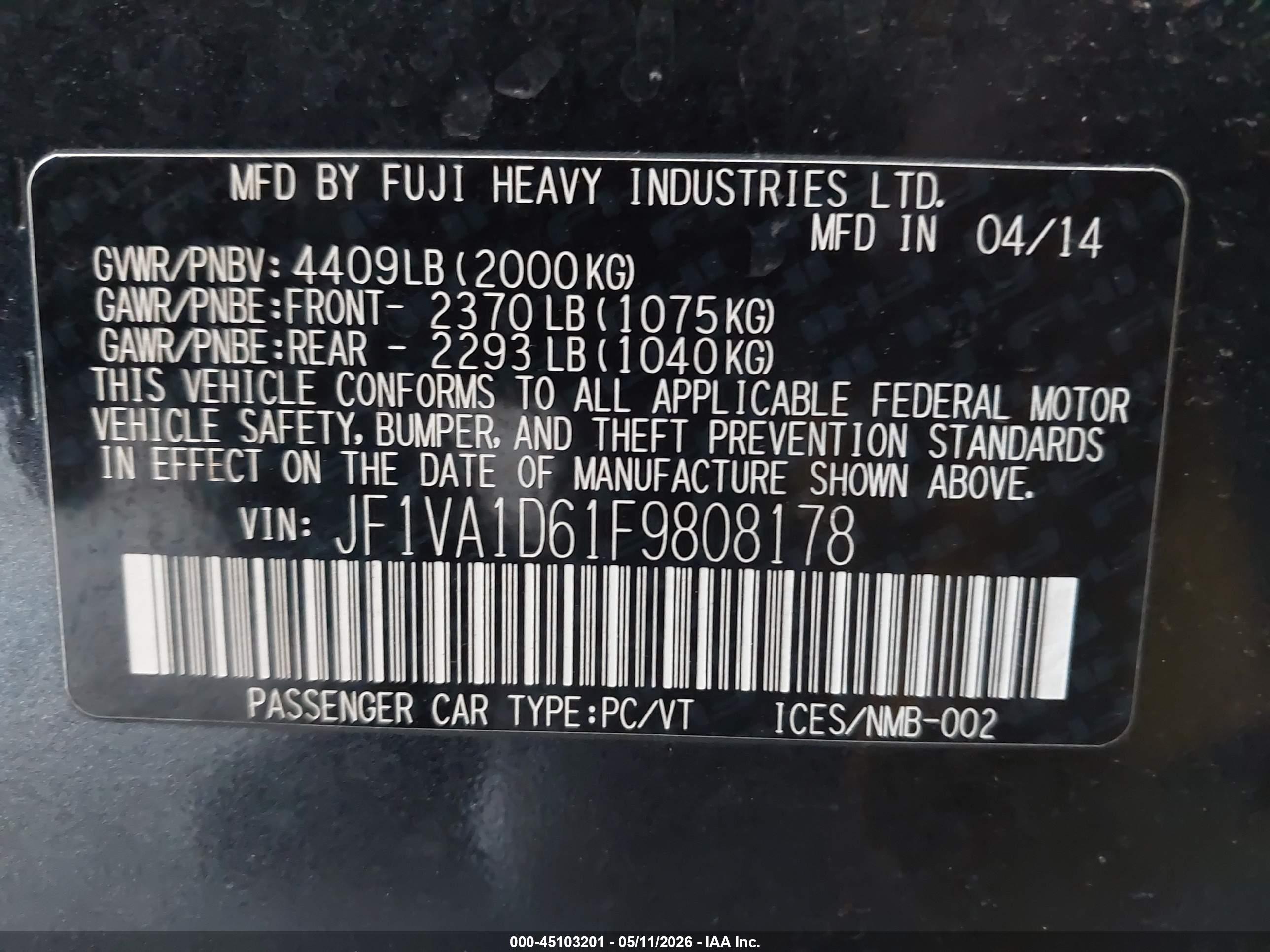 SUBARU WRX image 9