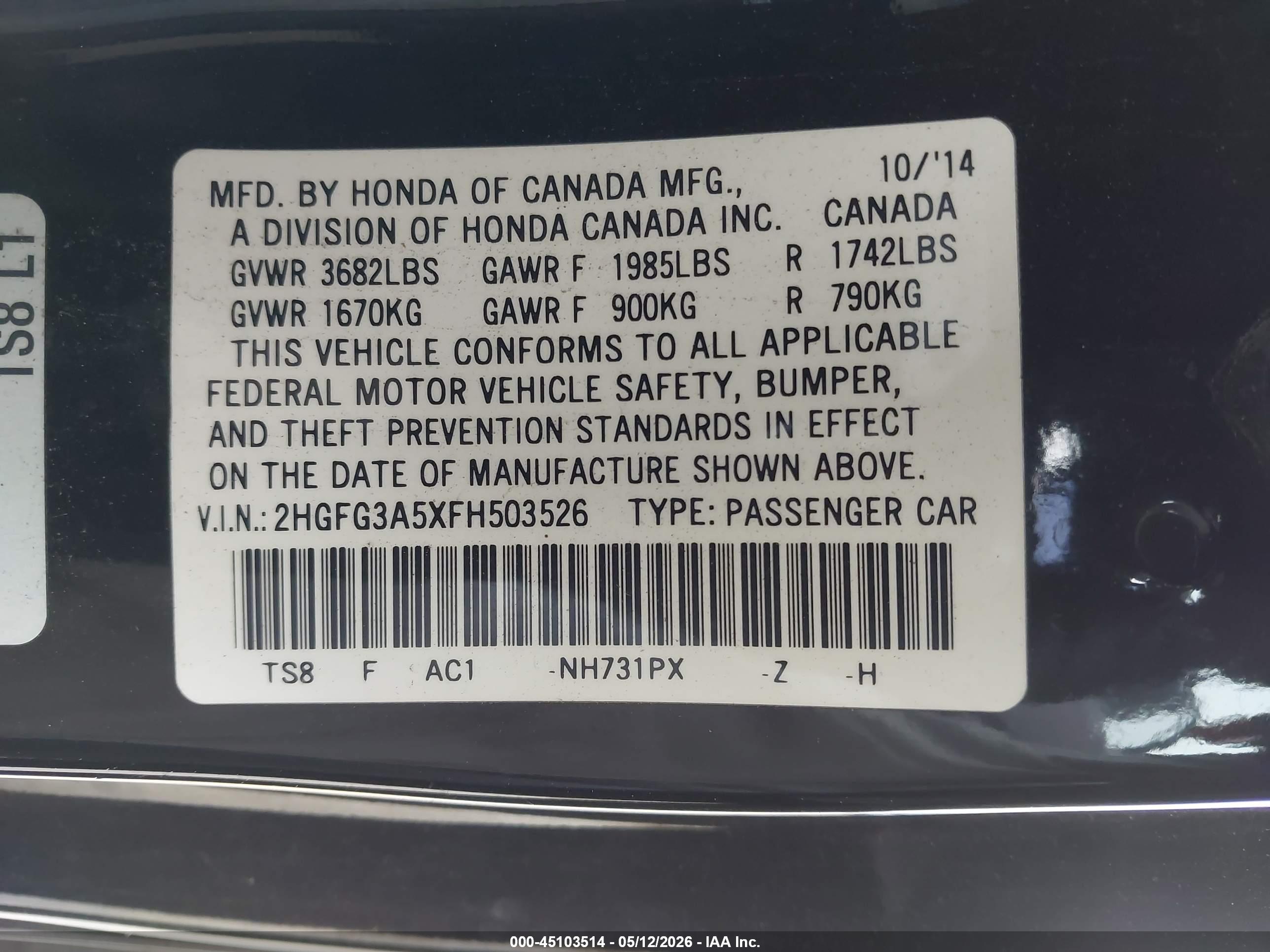 HONDA CIVIC image 9