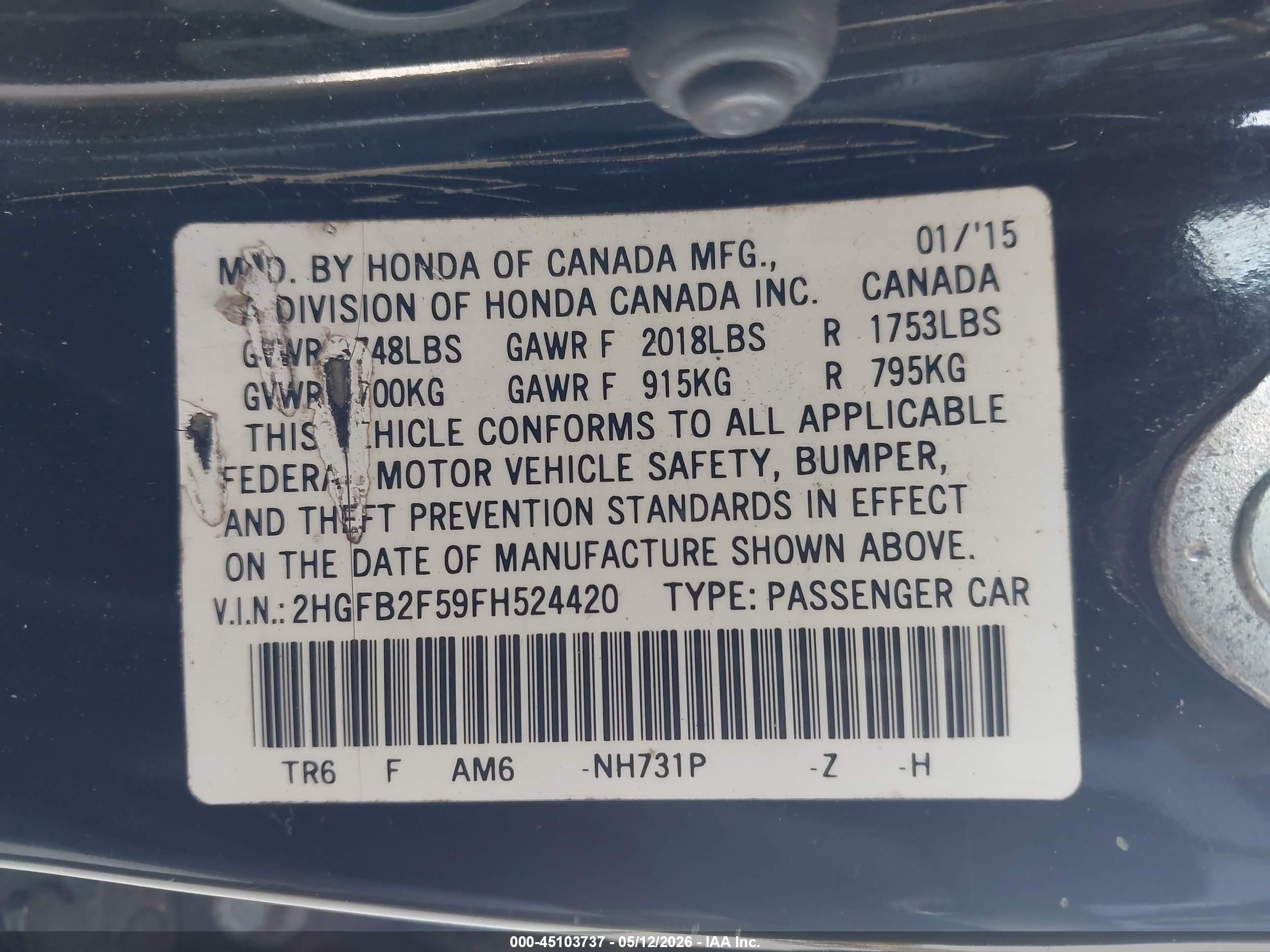HONDA CIVIC image 9