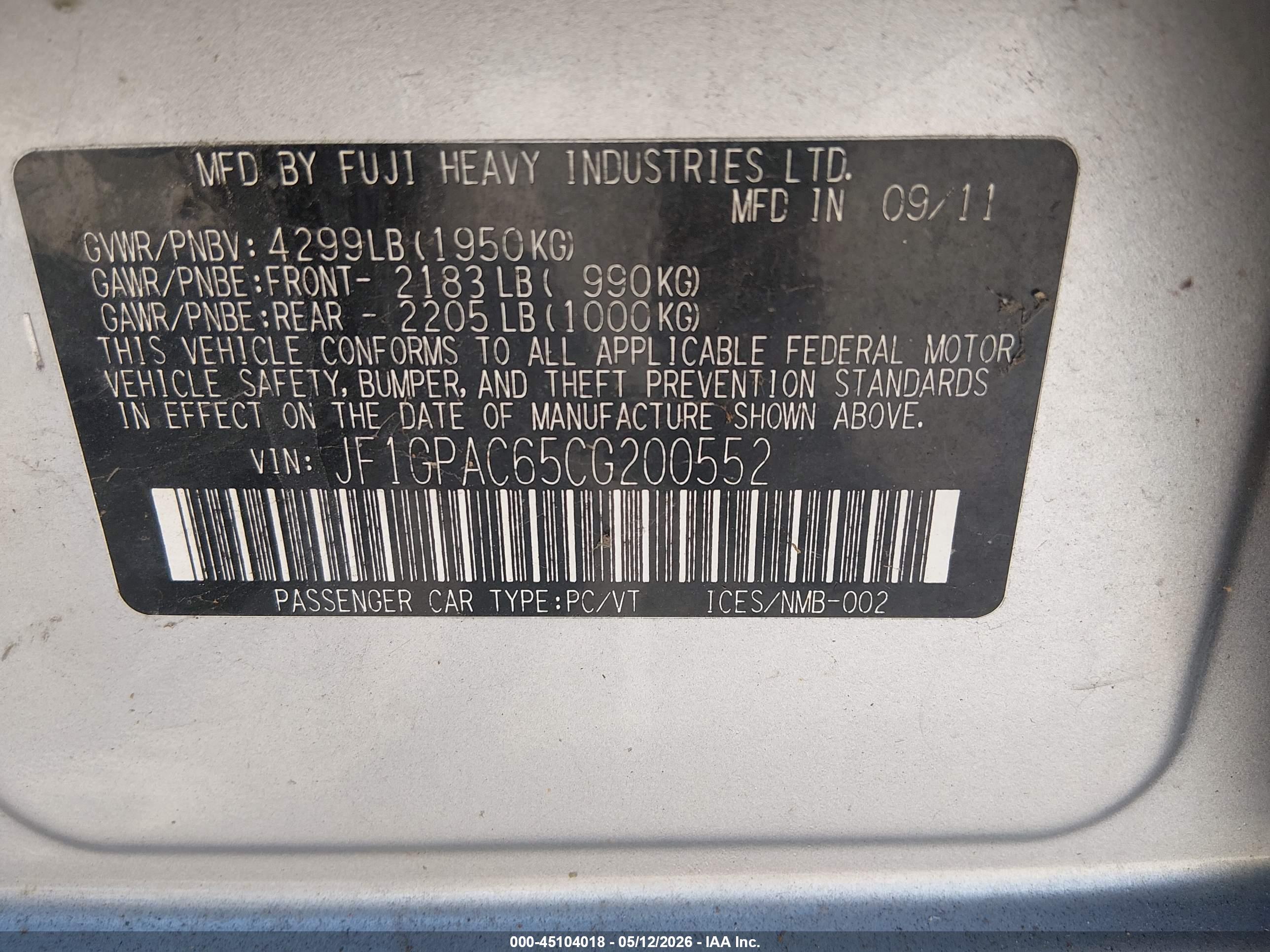 SUBARU IMPREZA image 9