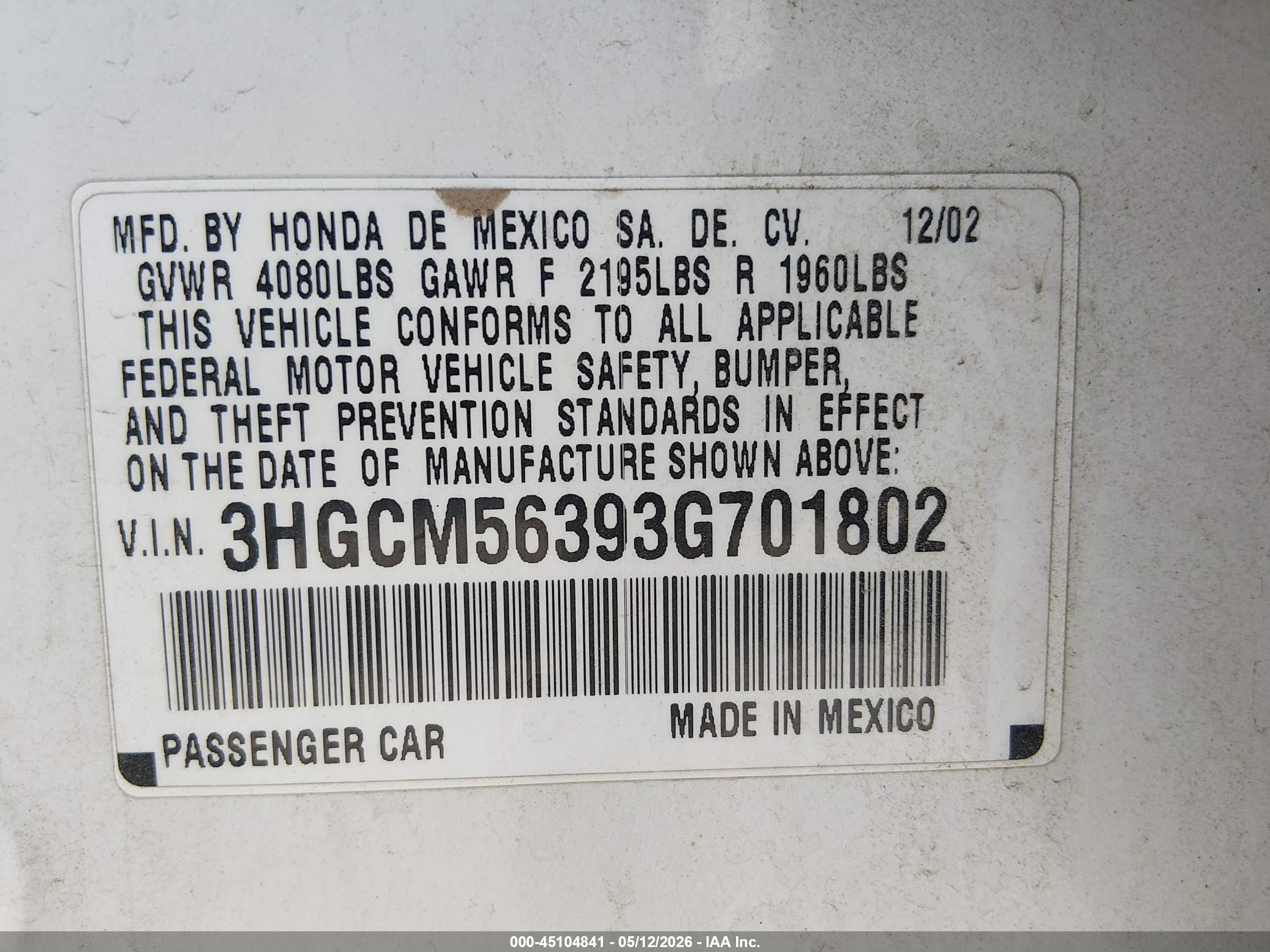HONDA ACCORD image 9