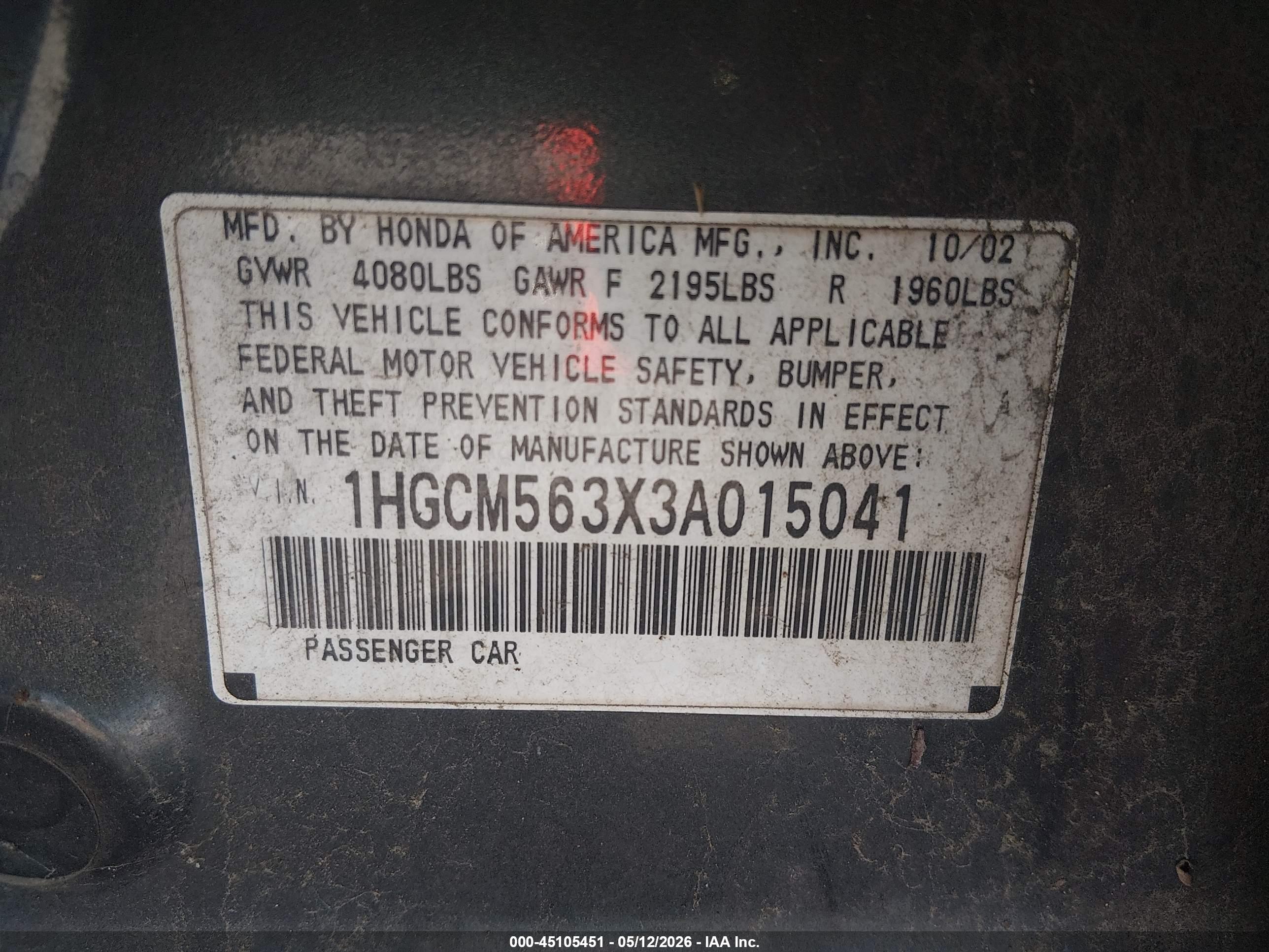 HONDA ACCORD image 9