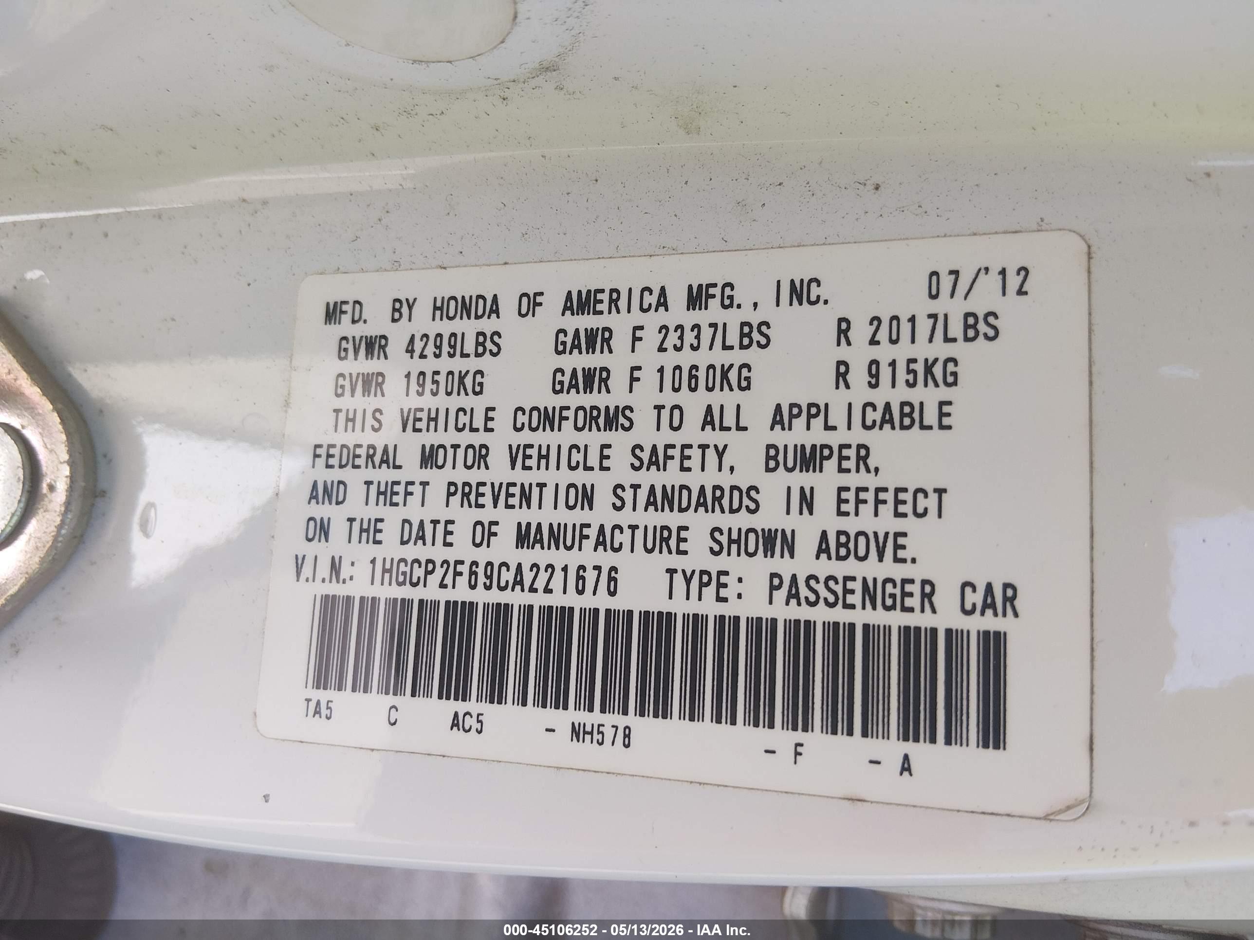 HONDA ACCORD image 9