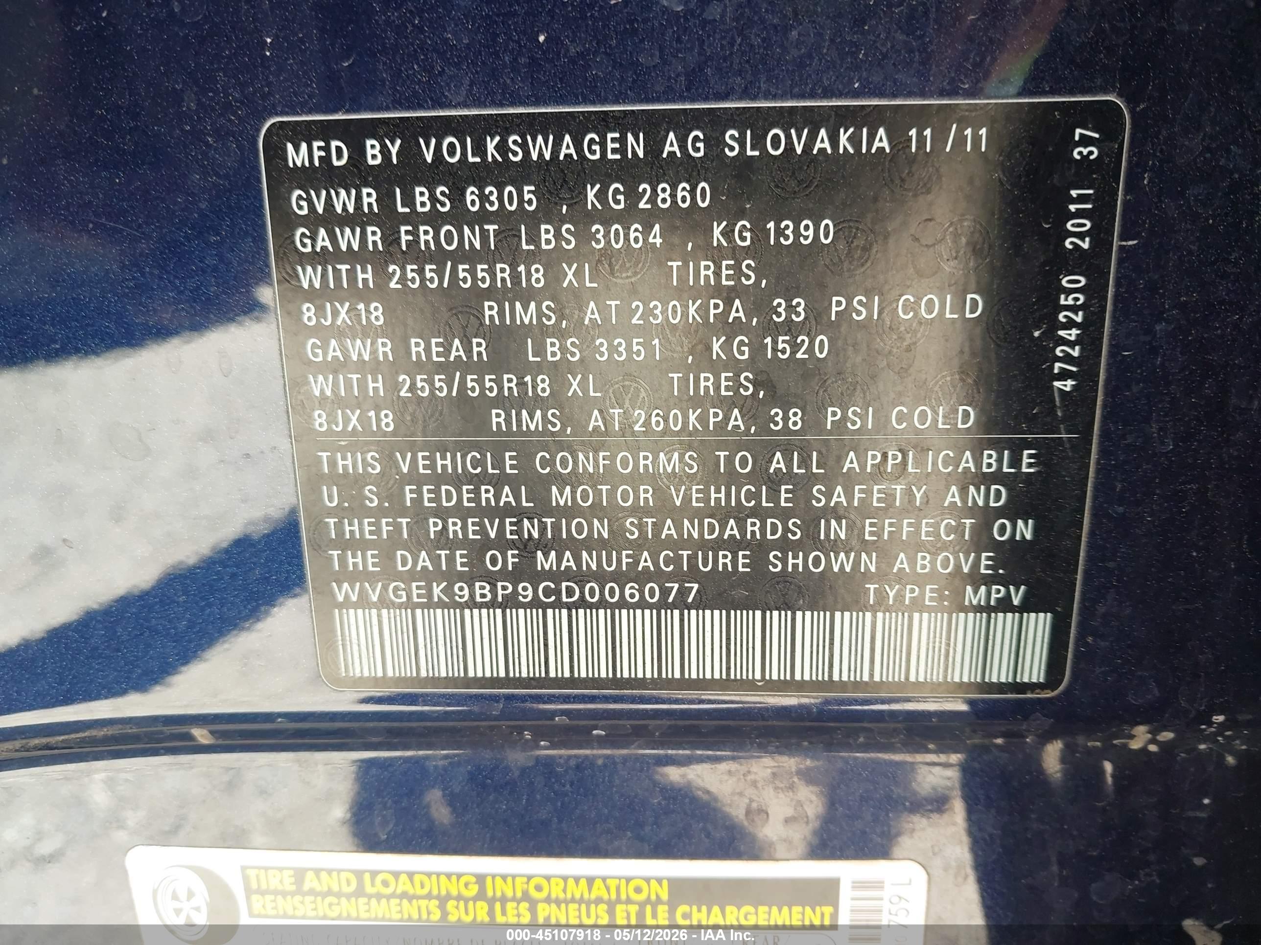 VOLKSWAGEN TOUAREG image 9