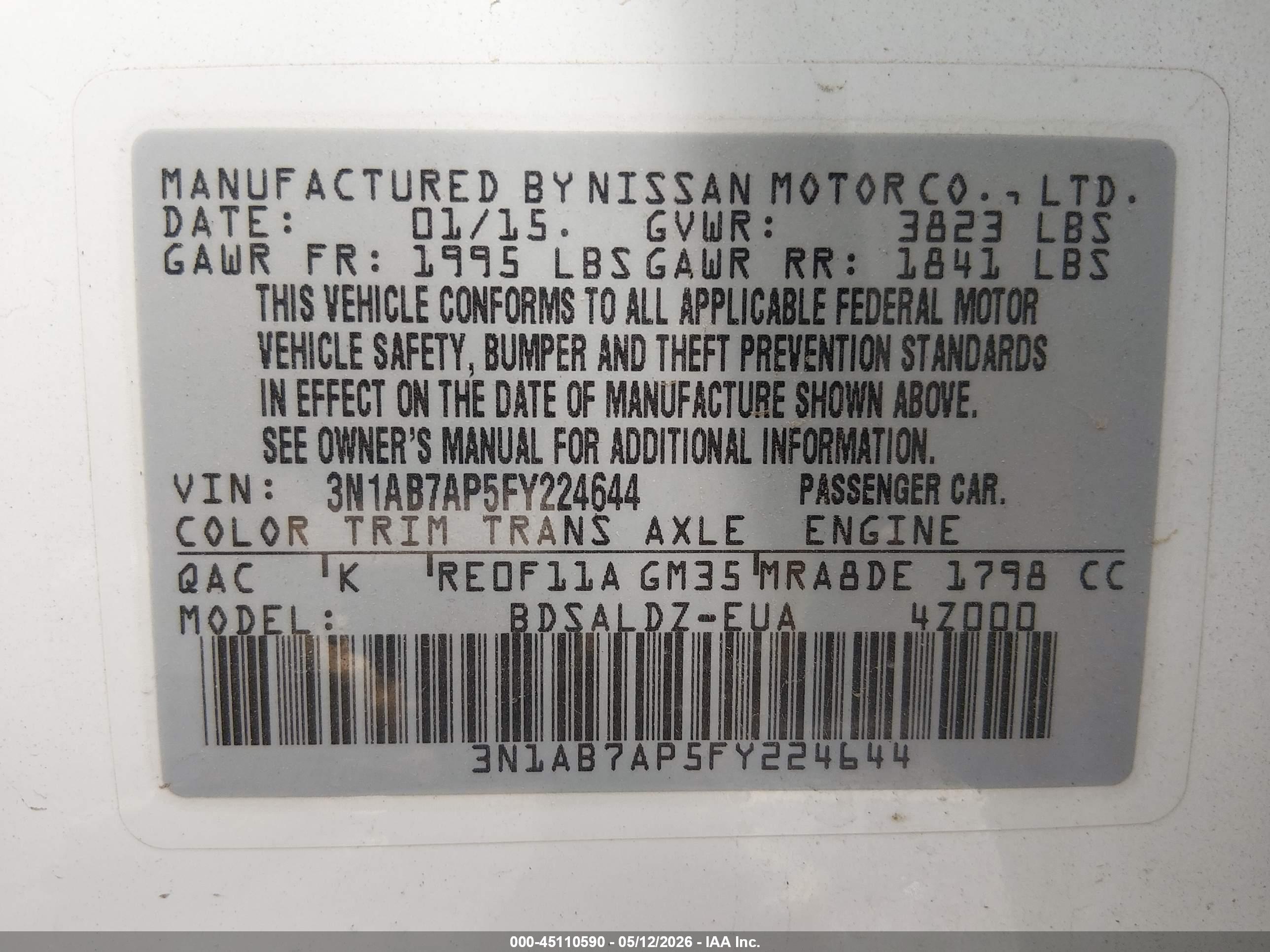 NISSAN SENTRA image 9