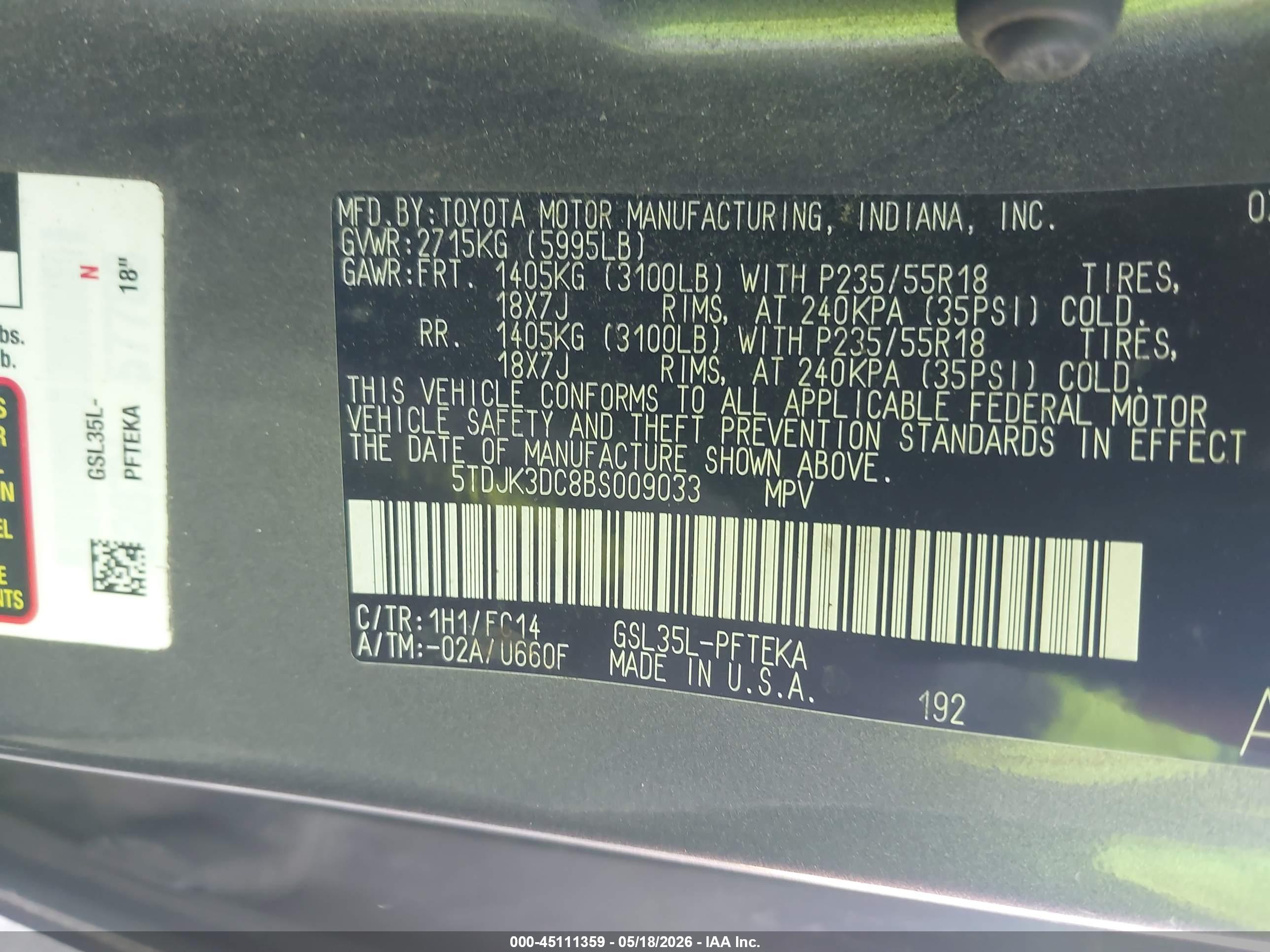 TOYOTA SIENNA image 9