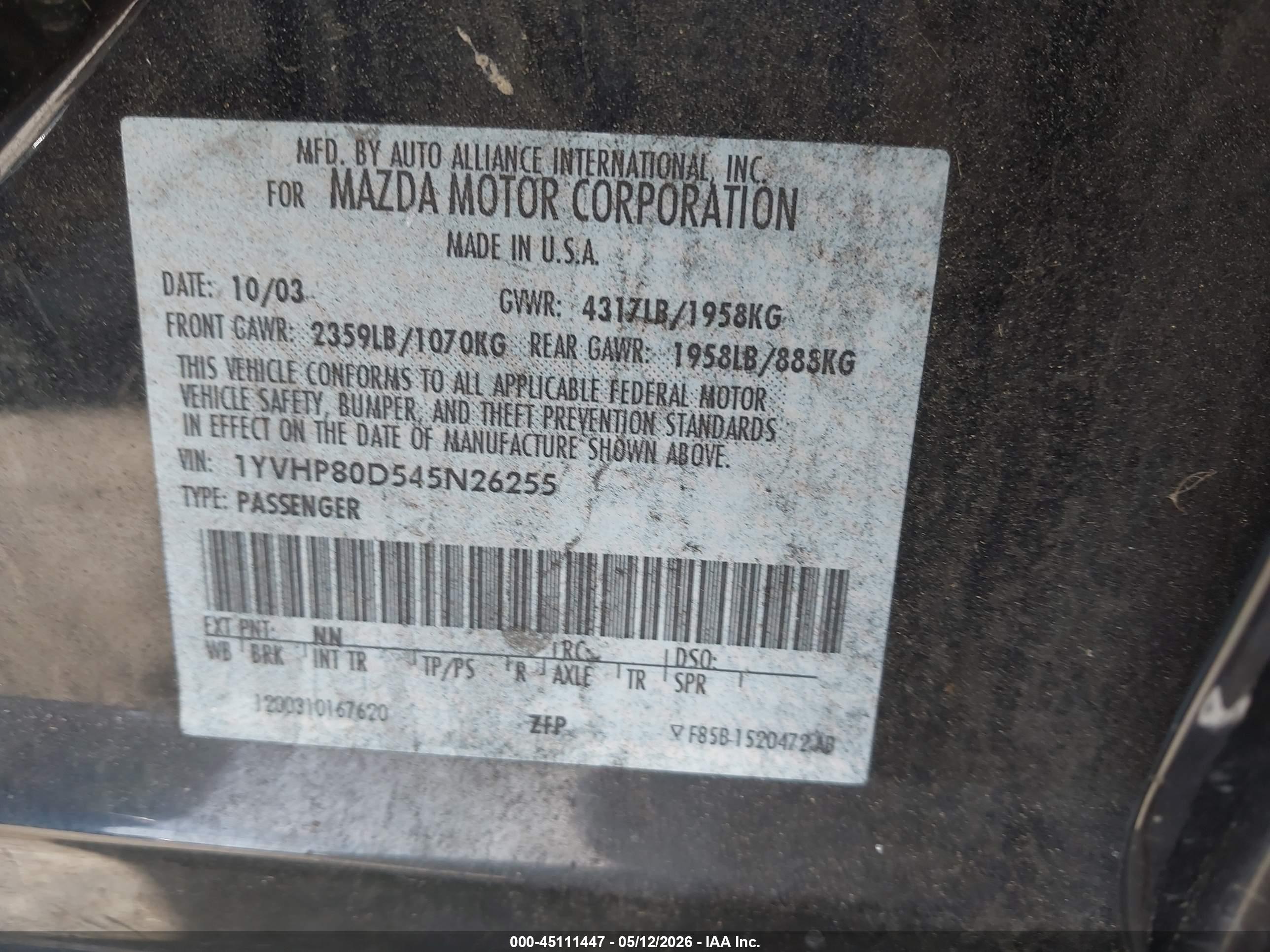 MAZDA MAZDA6 image 9