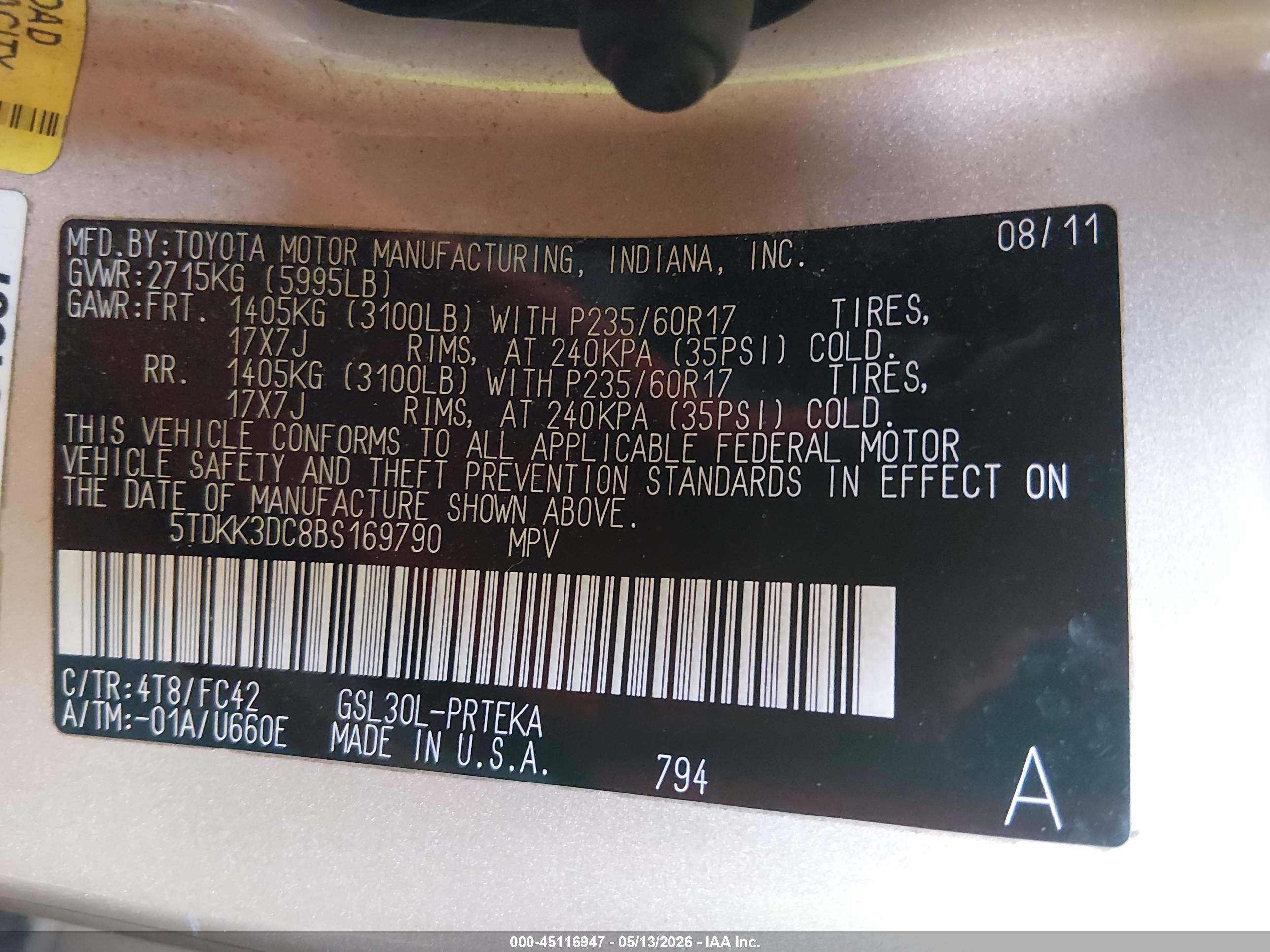 TOYOTA SIENNA image 9