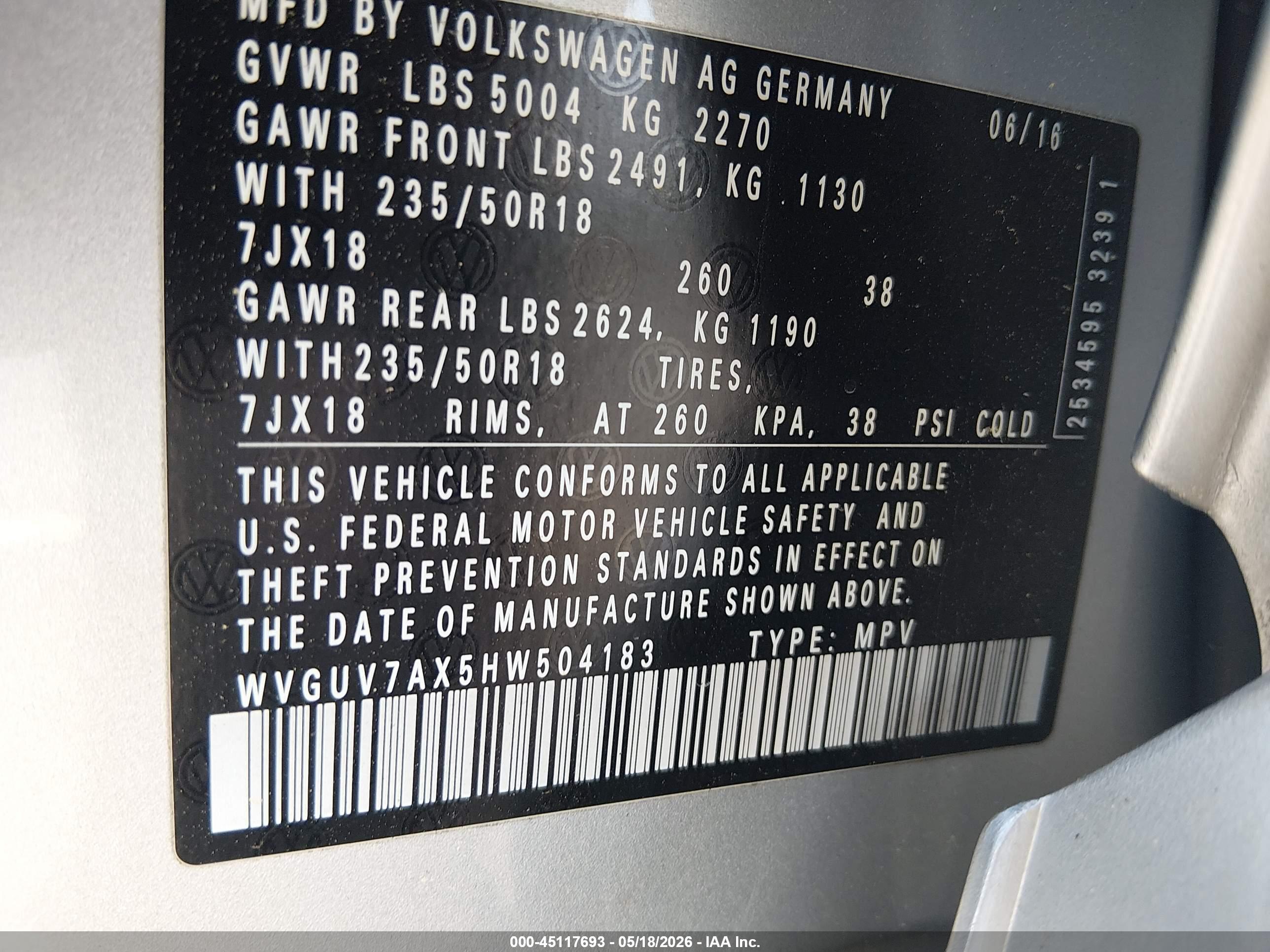 VOLKSWAGEN TIGUAN image 9