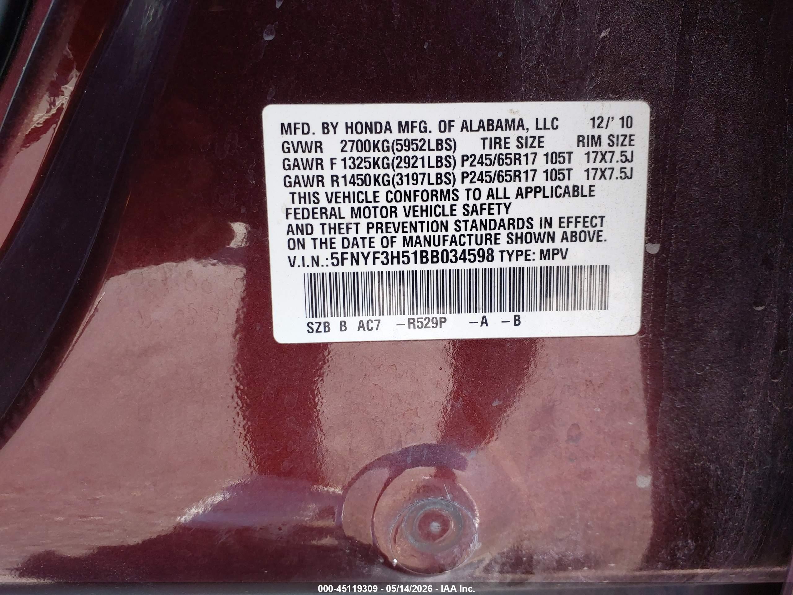 HONDA PILOT image 9