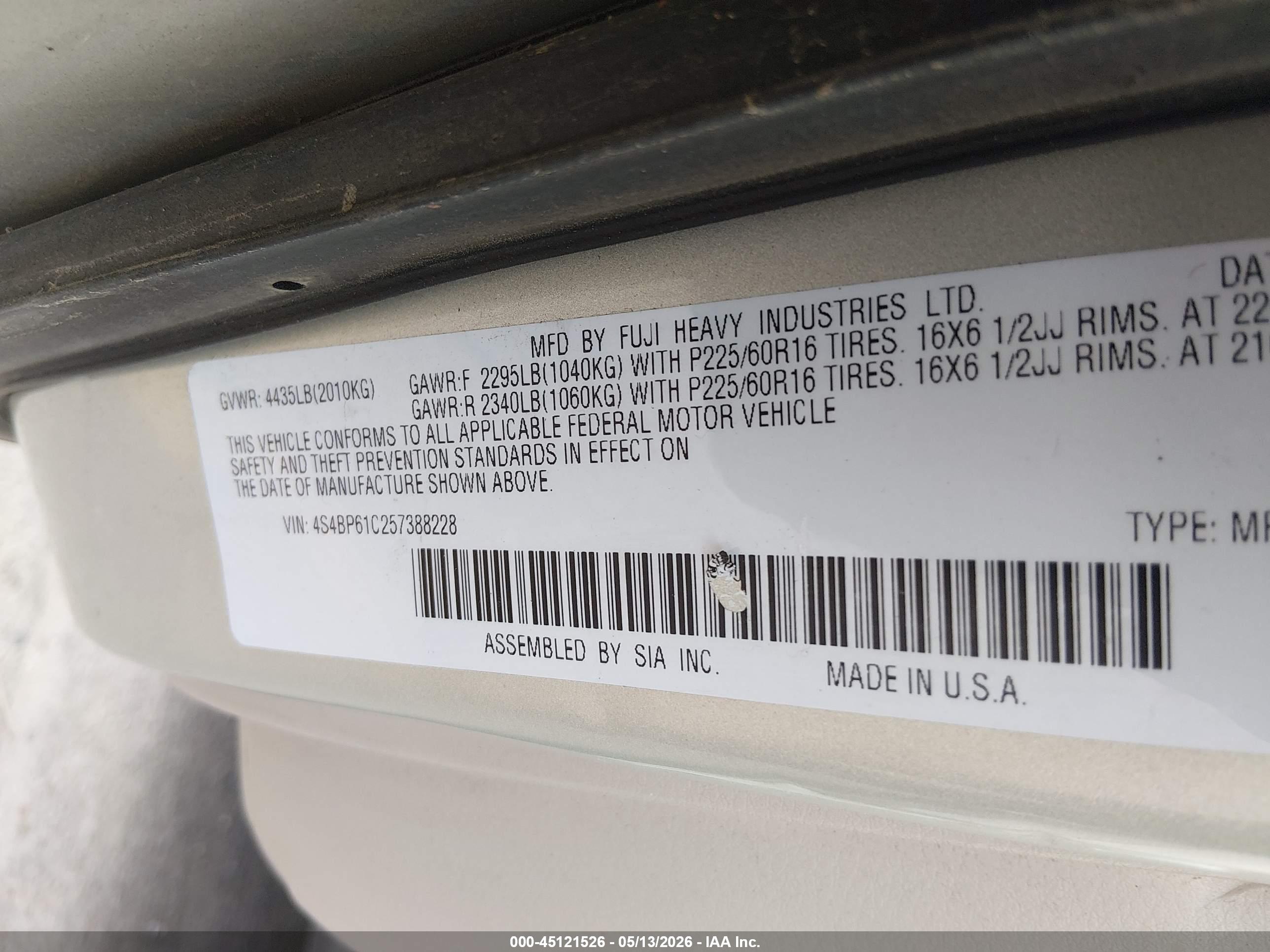 SUBARU OUTBACK image 9