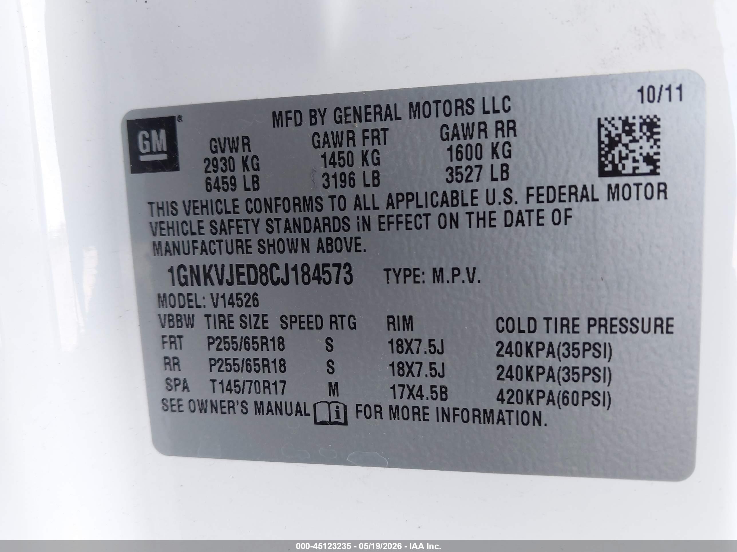 CHEVROLET TRAVERSE image 9