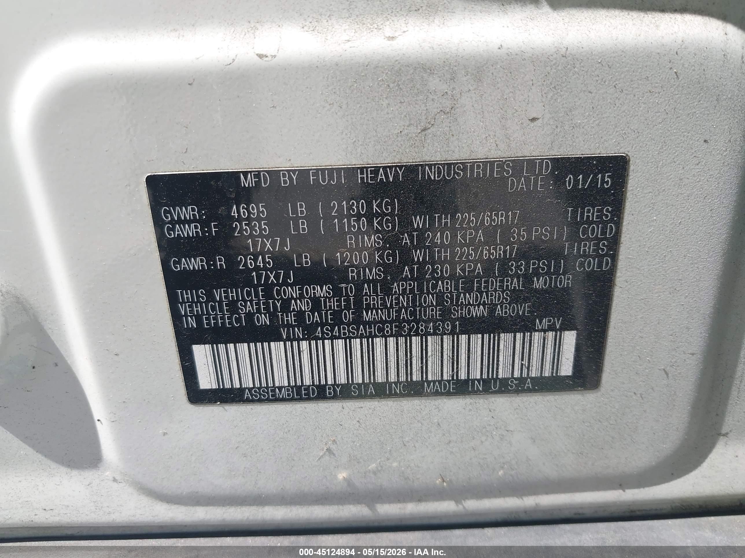 SUBARU OUTBACK image 9