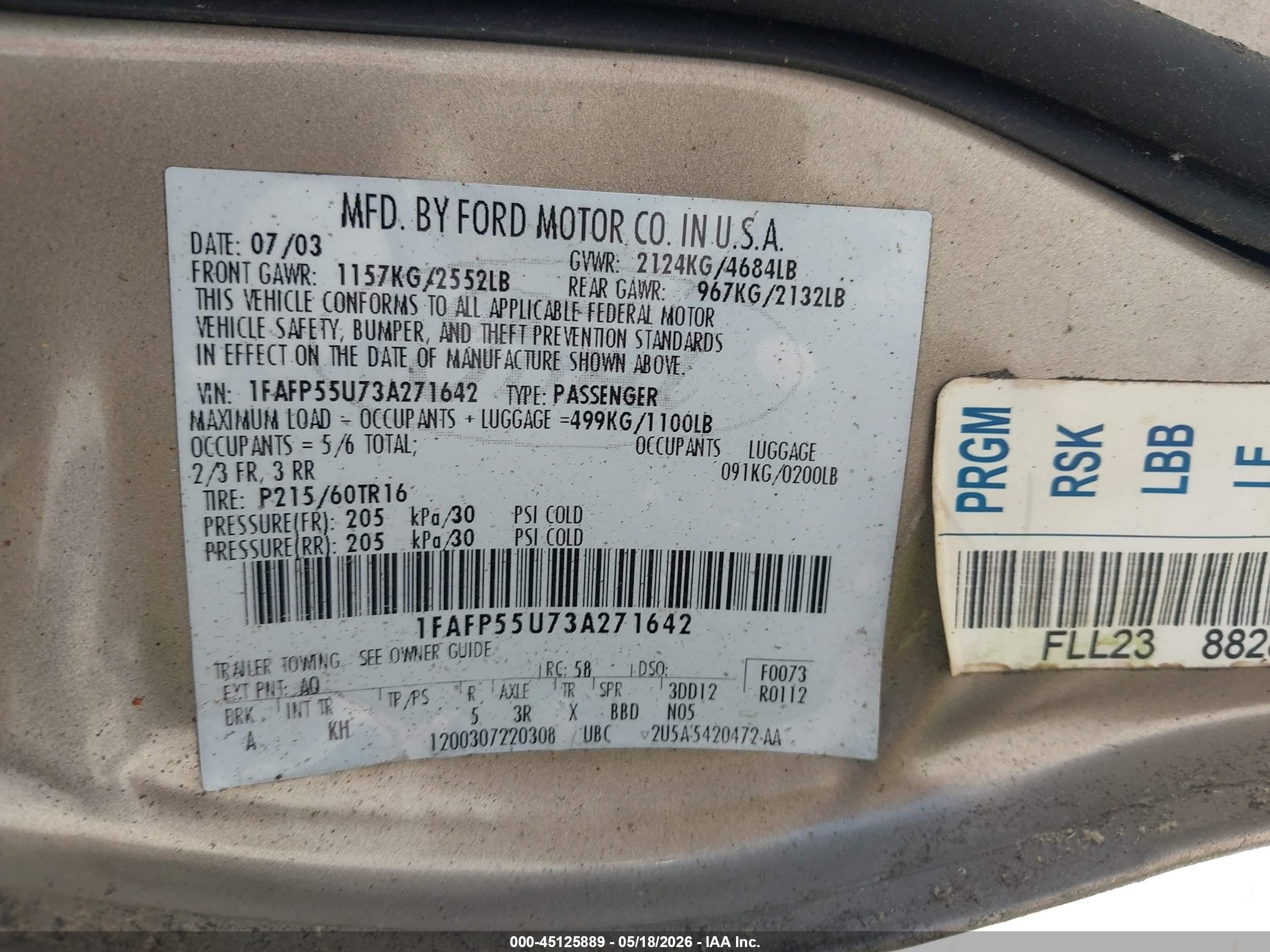 FORD TAURUS image 9