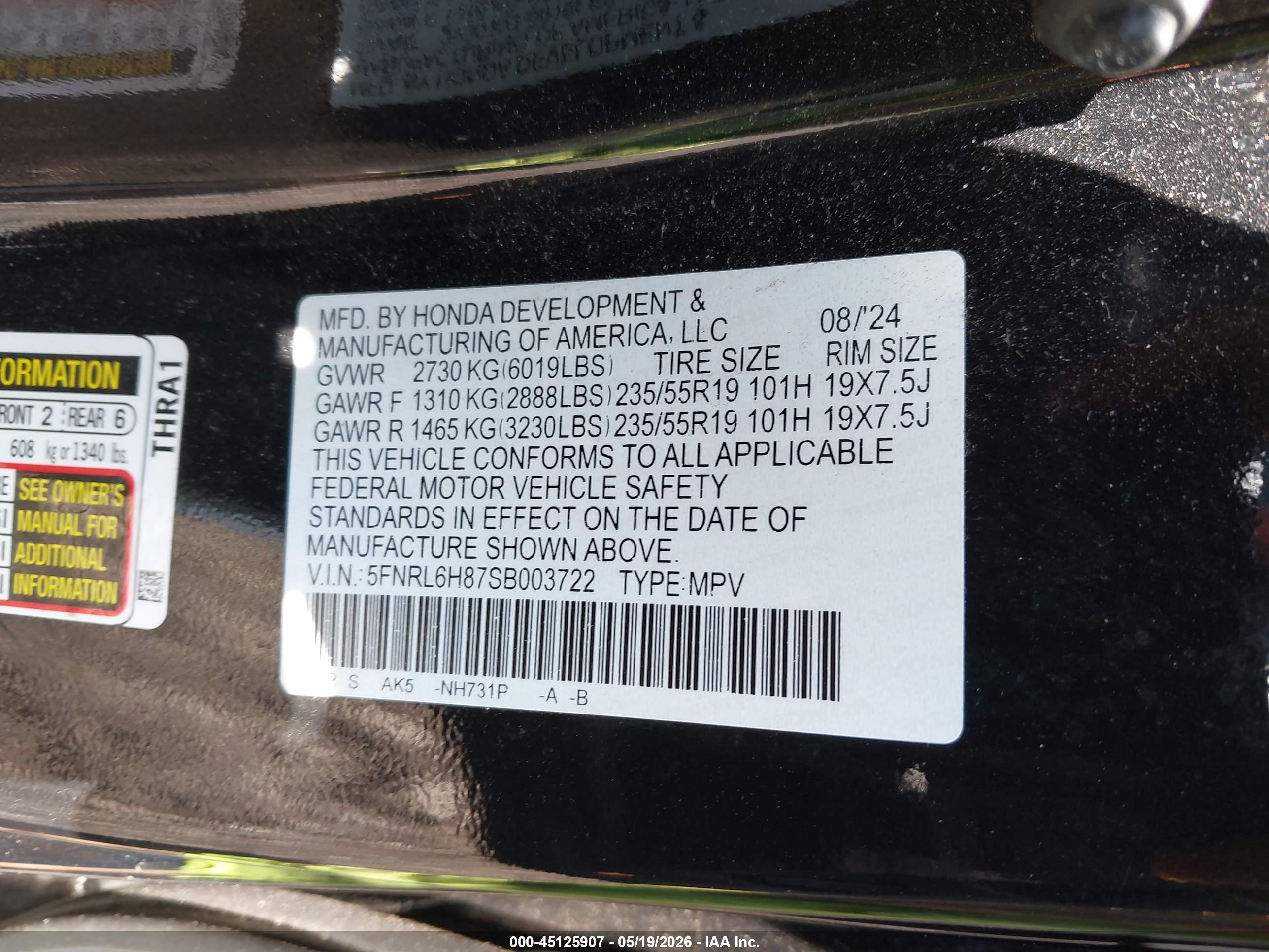 HONDA ODYSSEY image 9