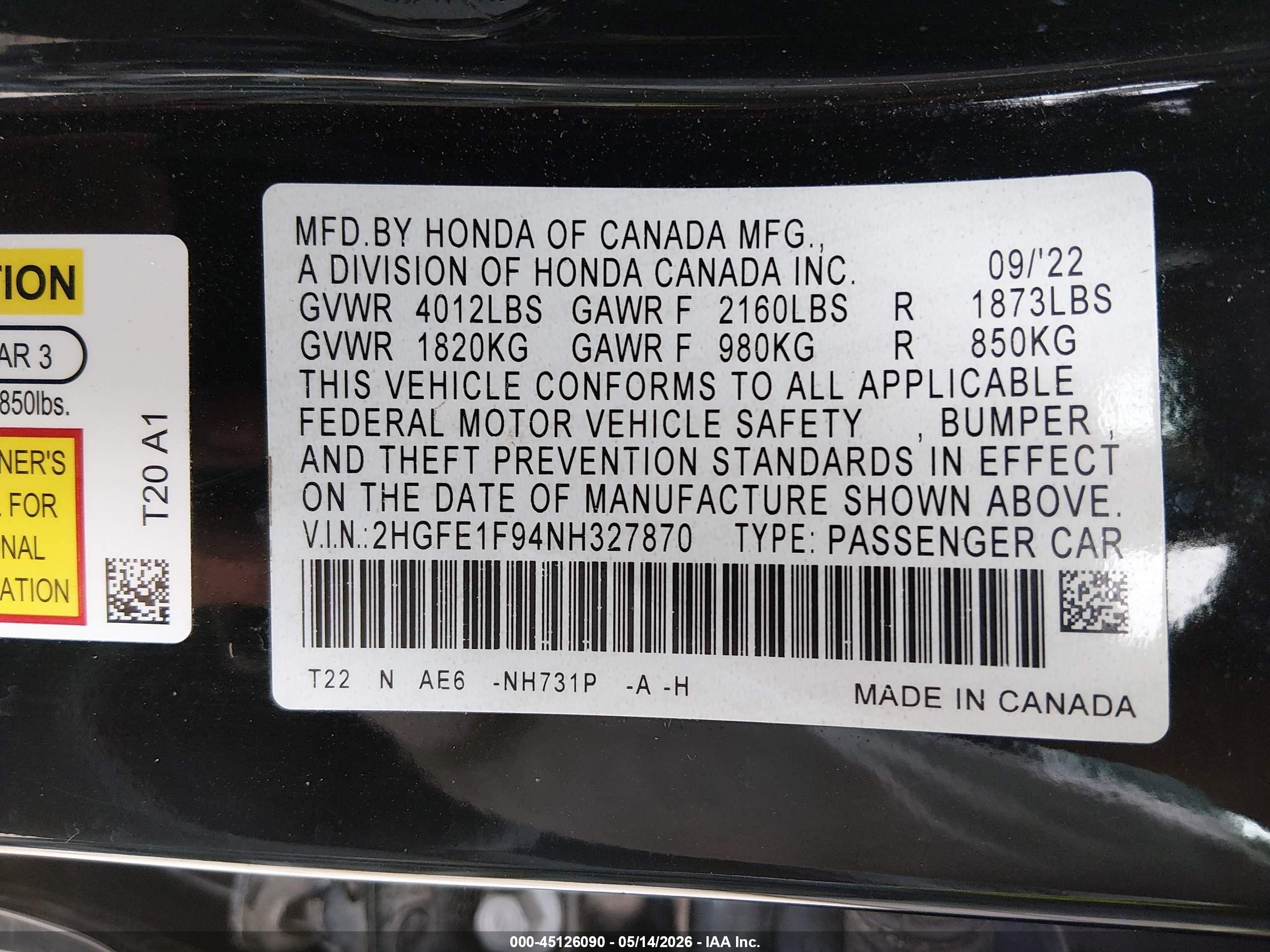 HONDA CIVIC image 9