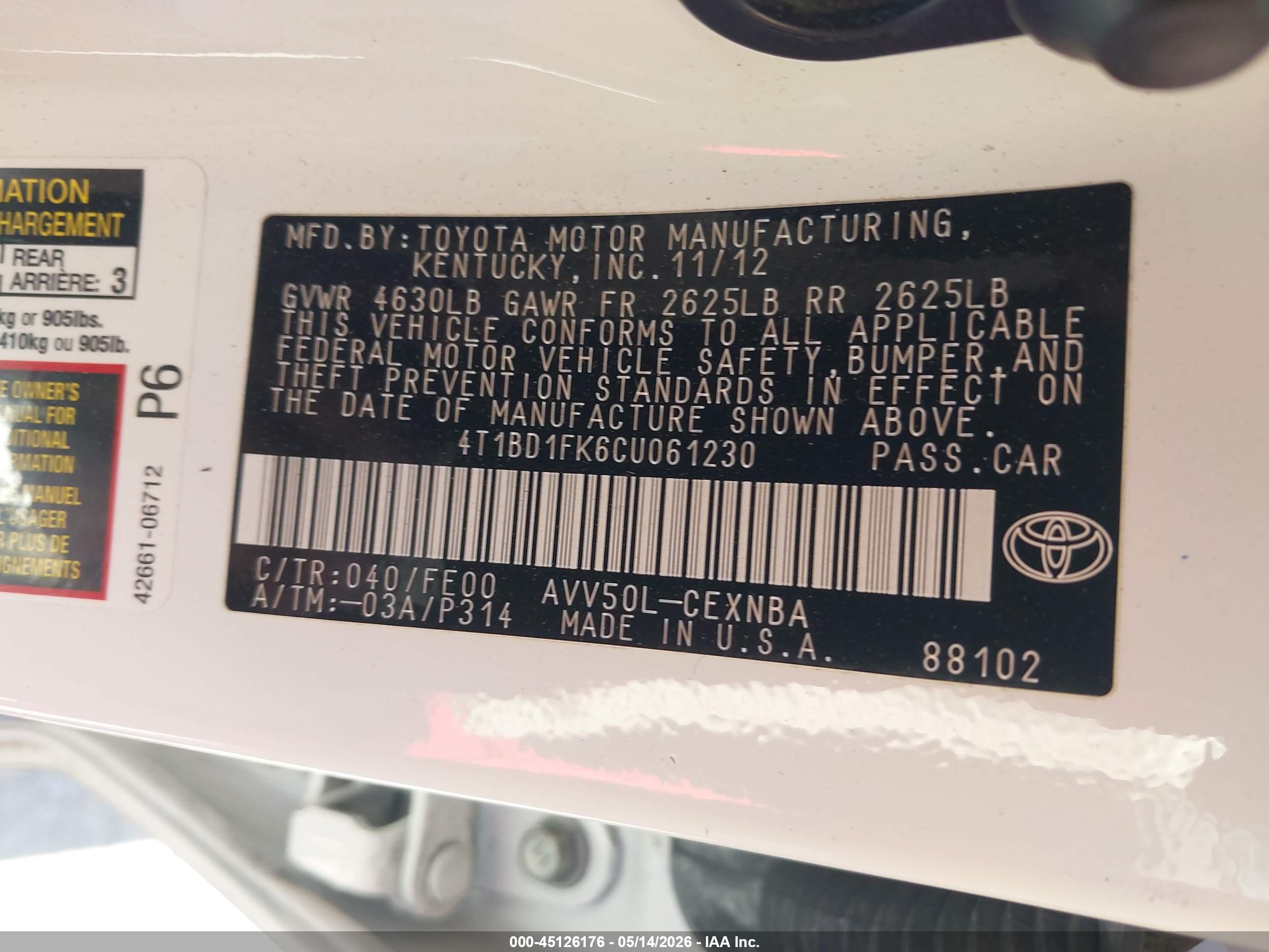 TOYOTA CAMRY image 9