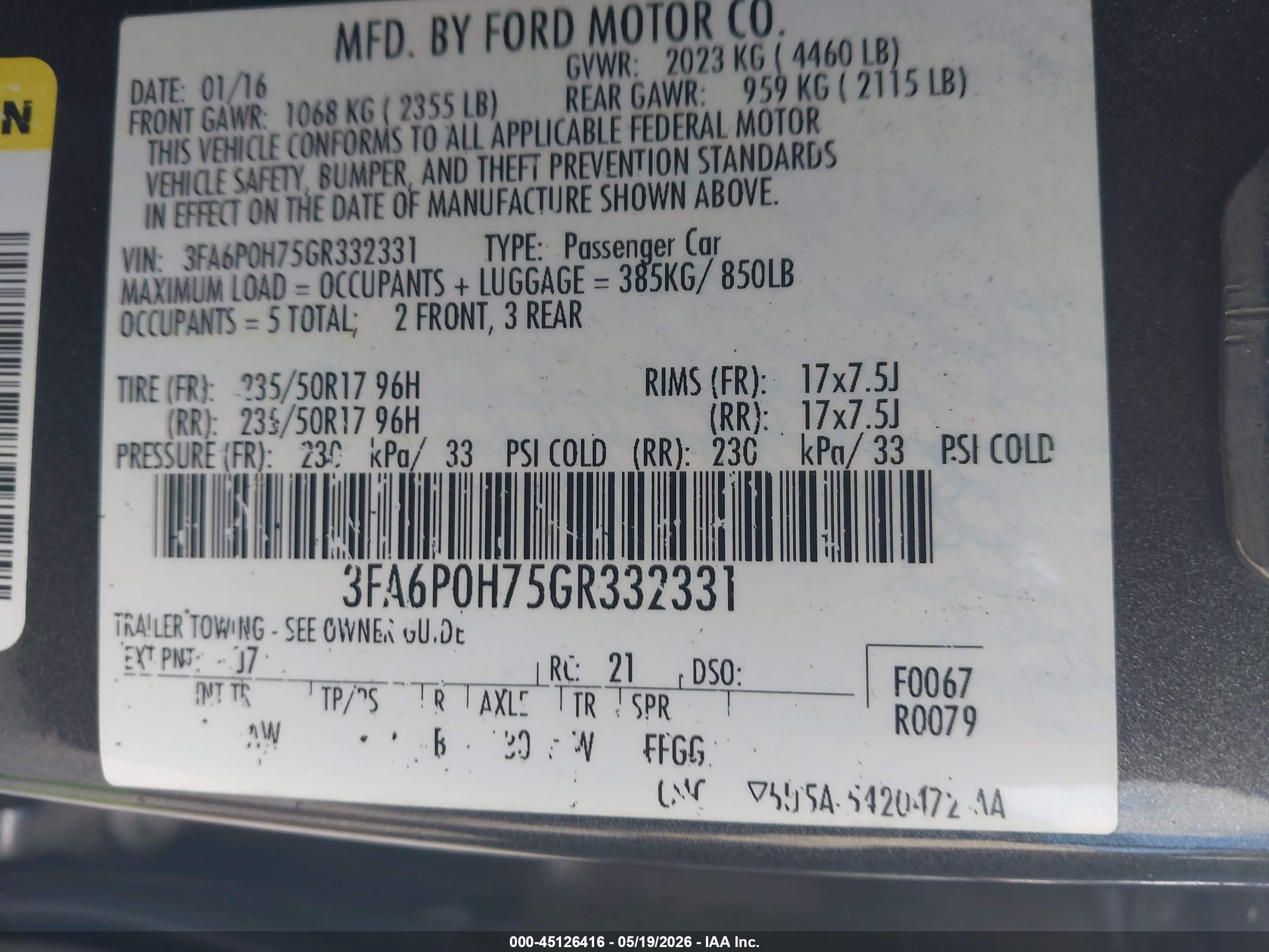 FORD FUSION image 9