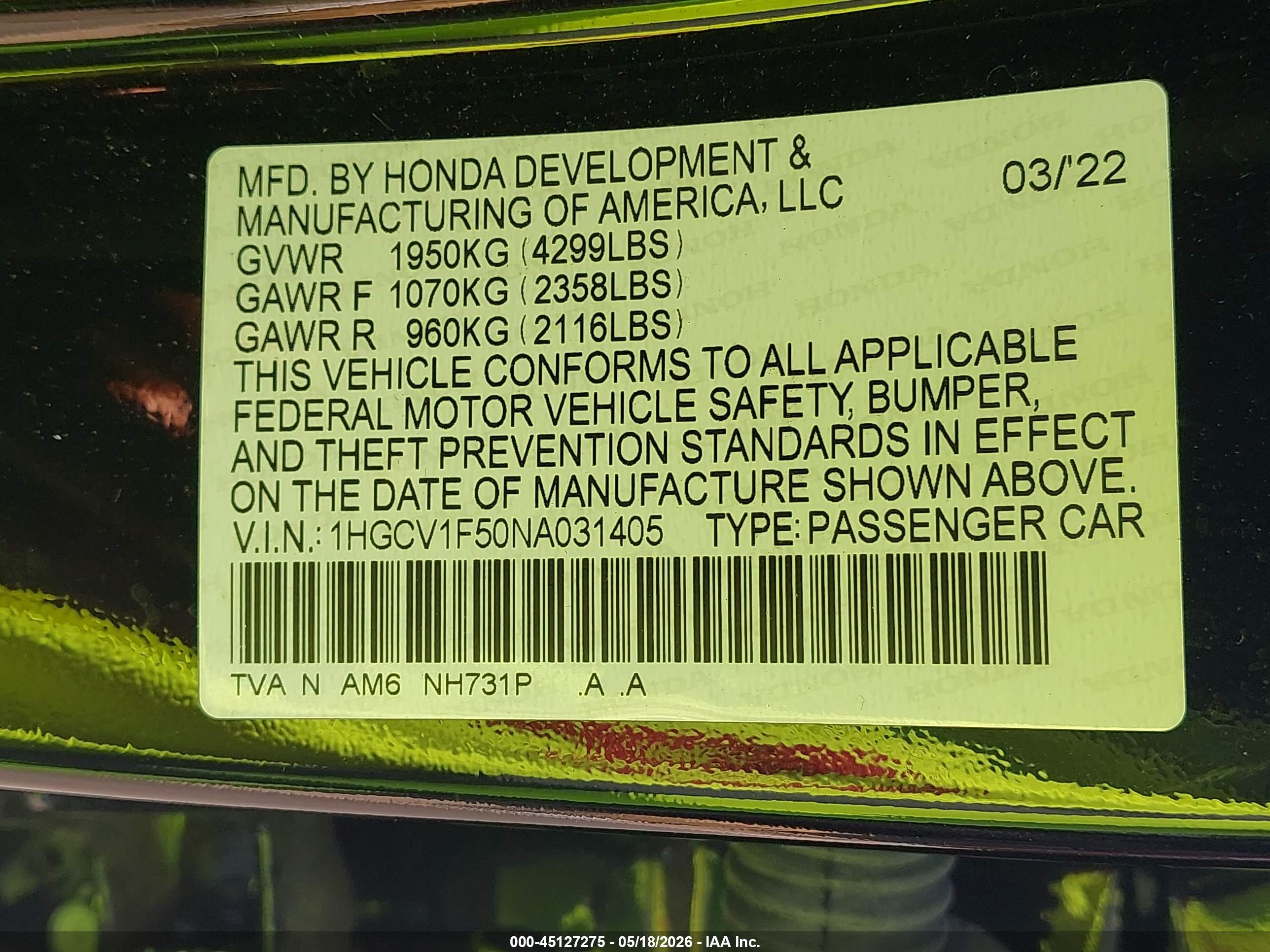HONDA ACCORD image 9