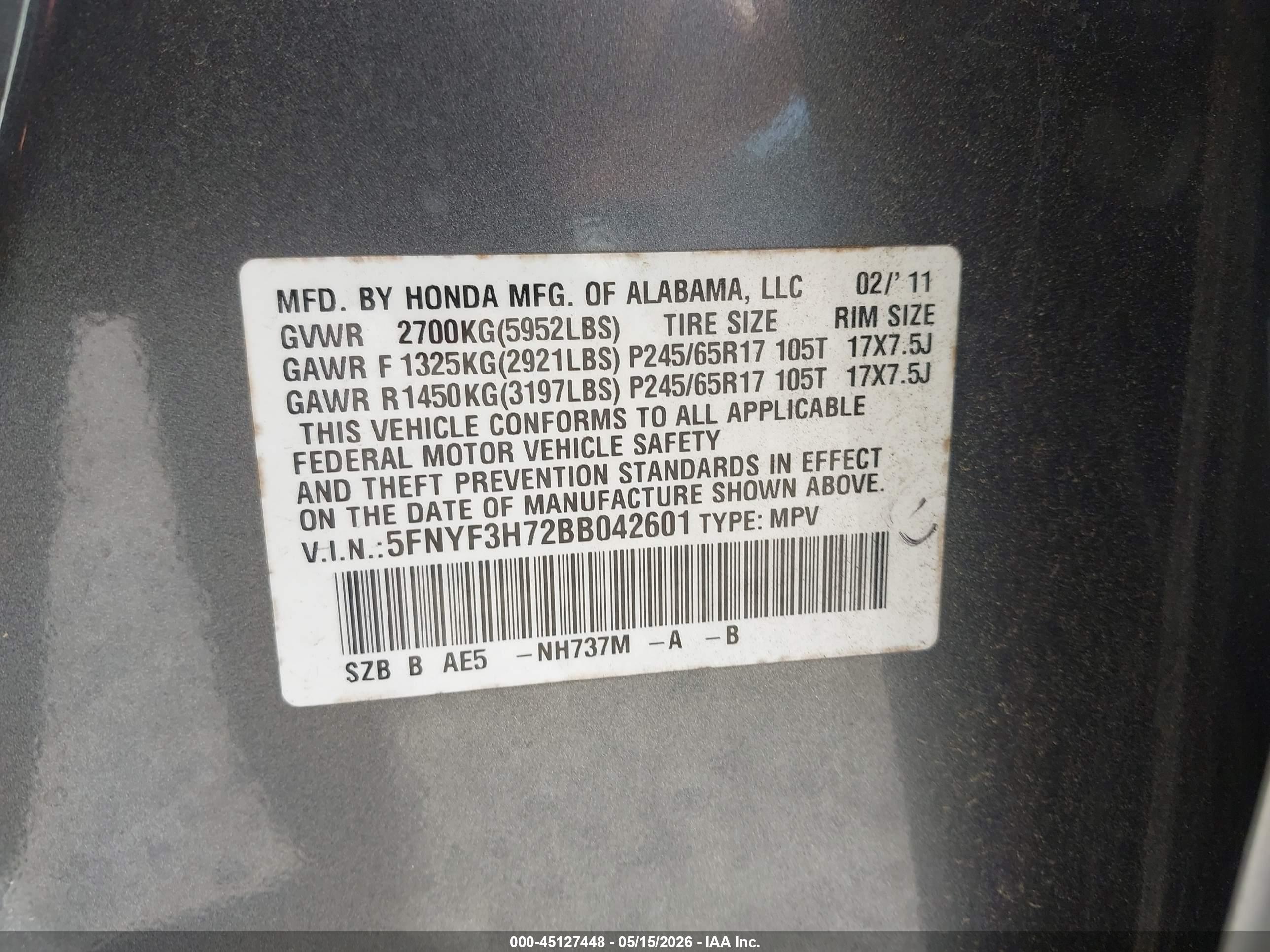 HONDA PILOT image 9
