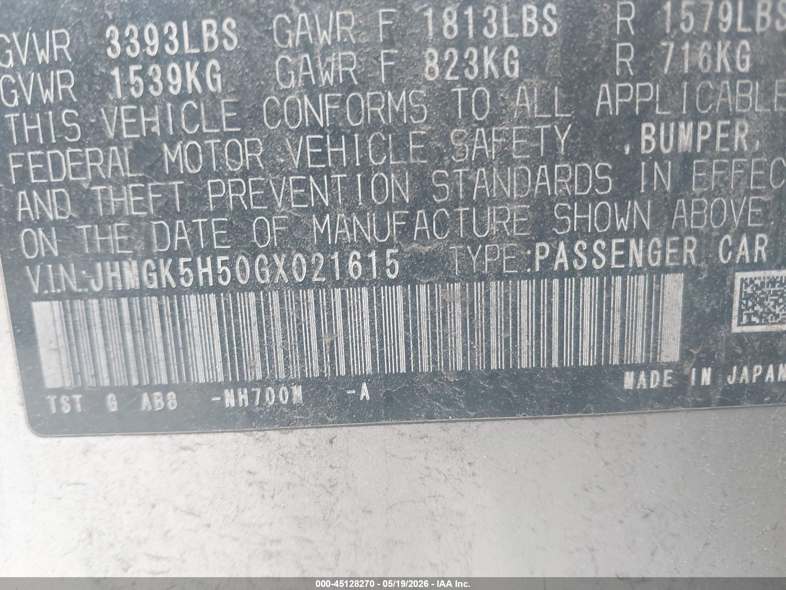 HONDA FIT image 9