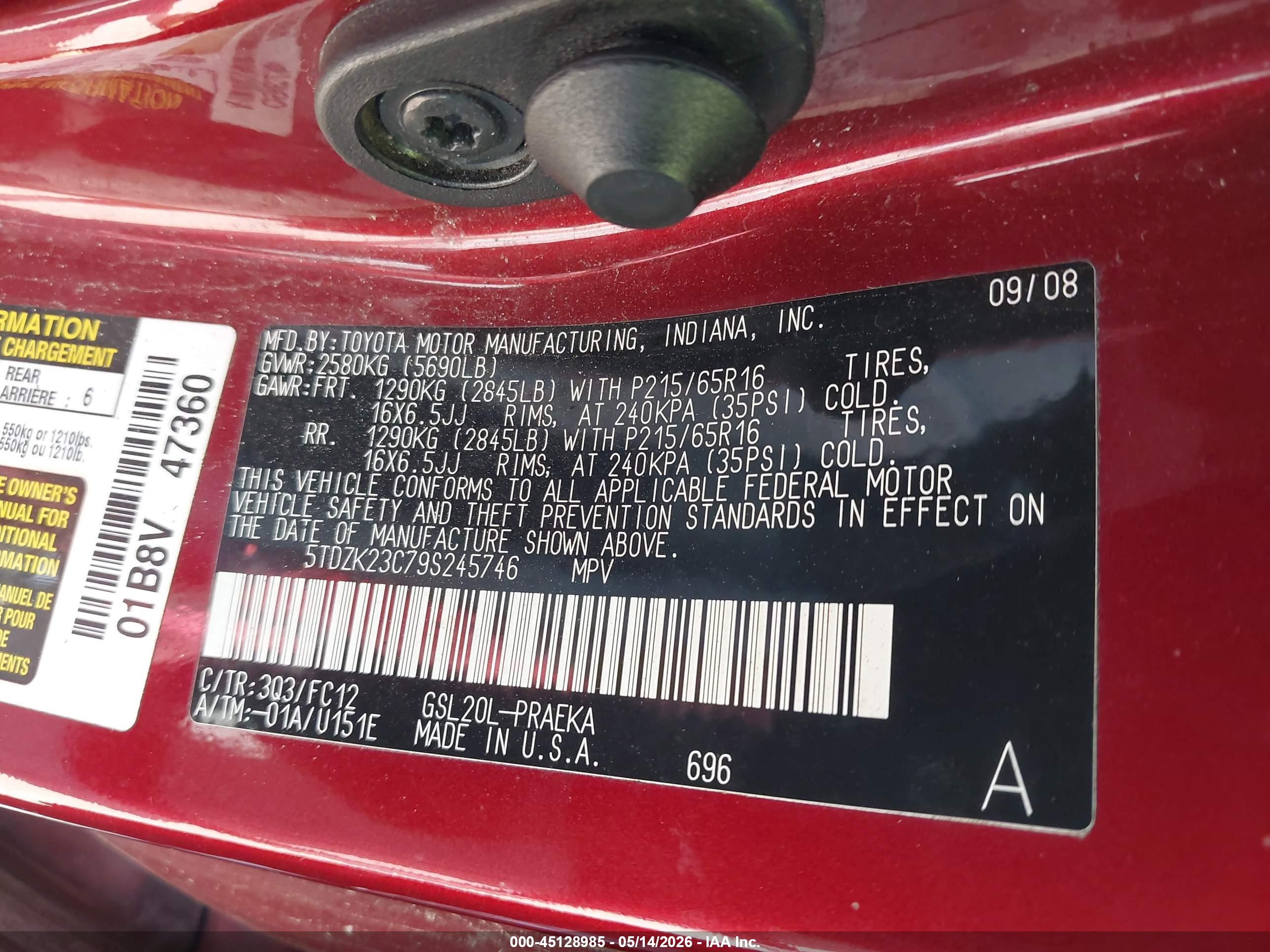 TOYOTA SIENNA image 9