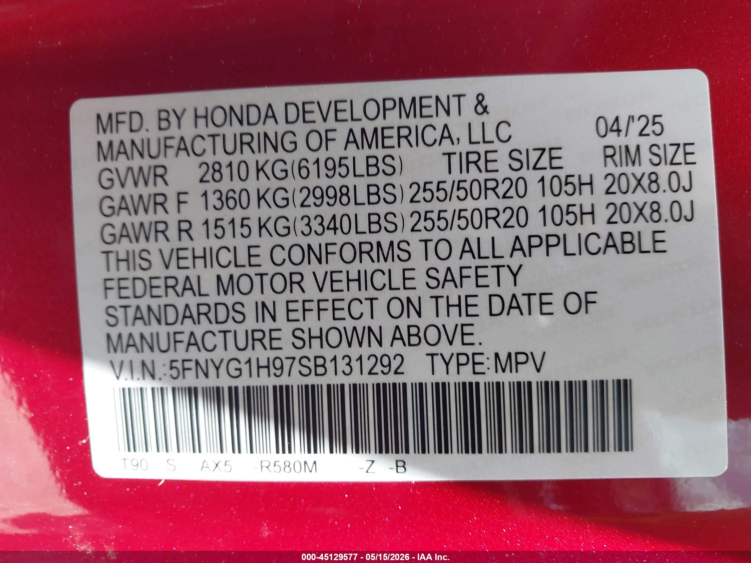 HONDA PILOT image 9