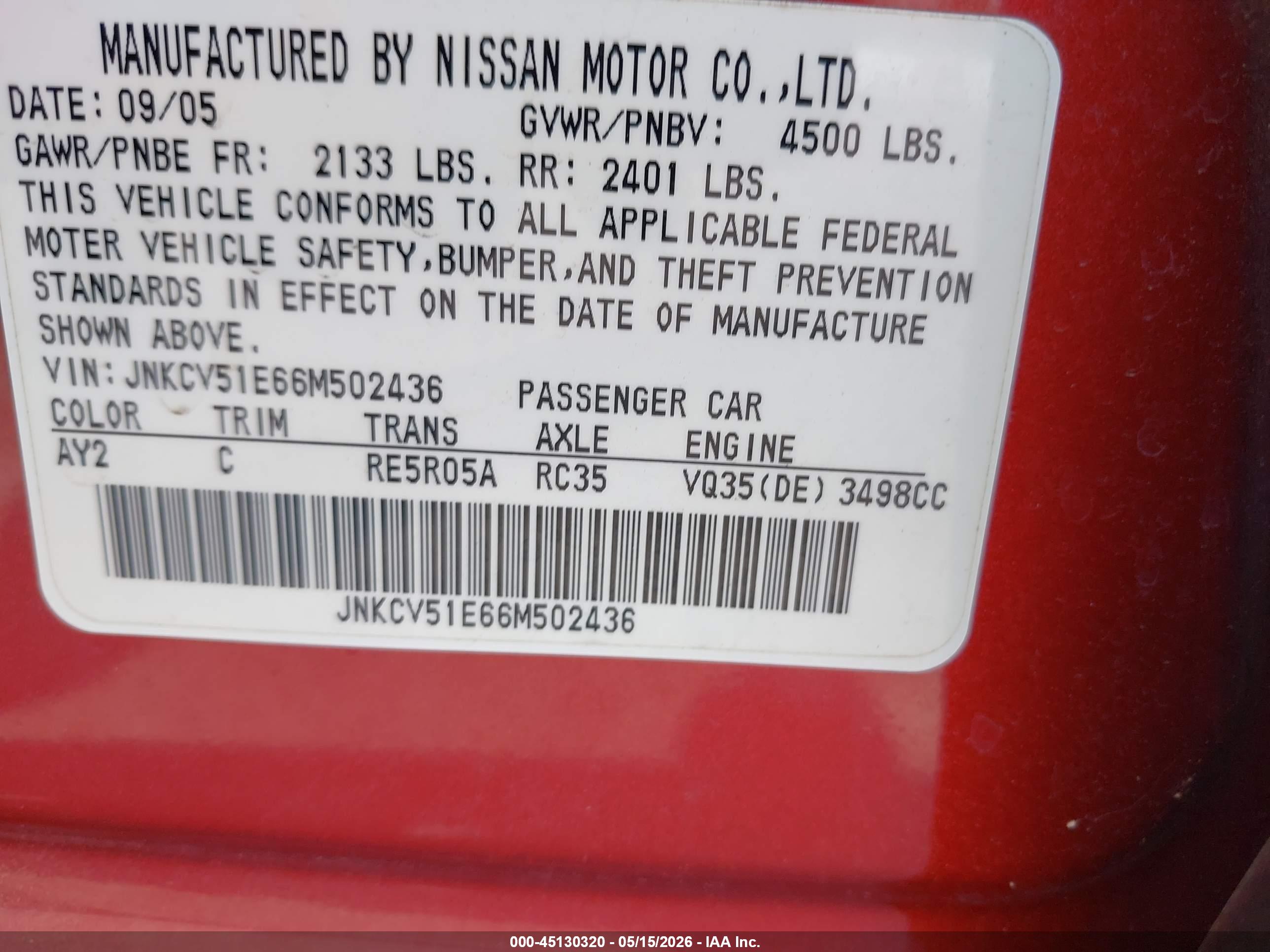INFINITI G35 image 9