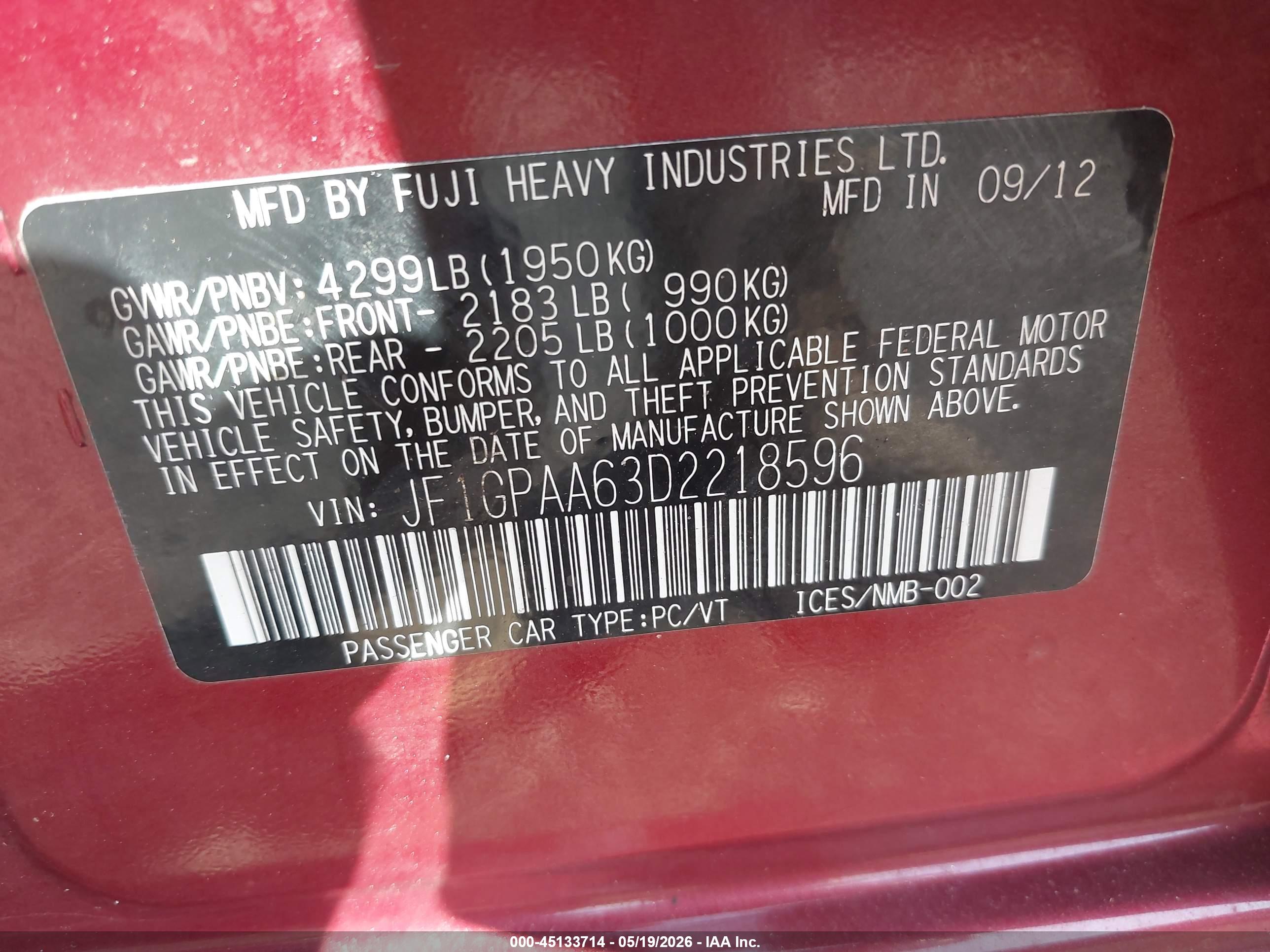 SUBARU IMPREZA image 9