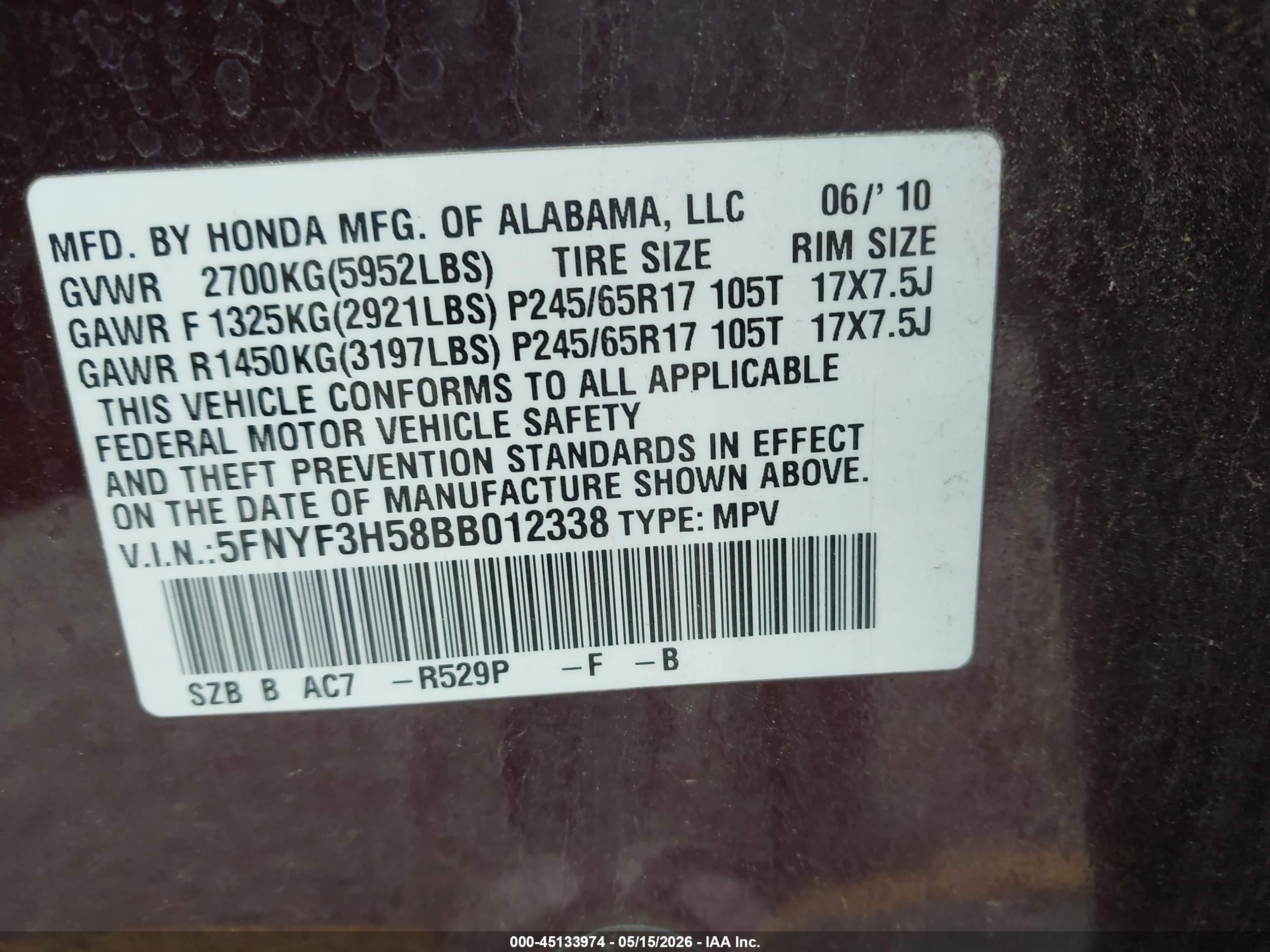 HONDA PILOT image 9