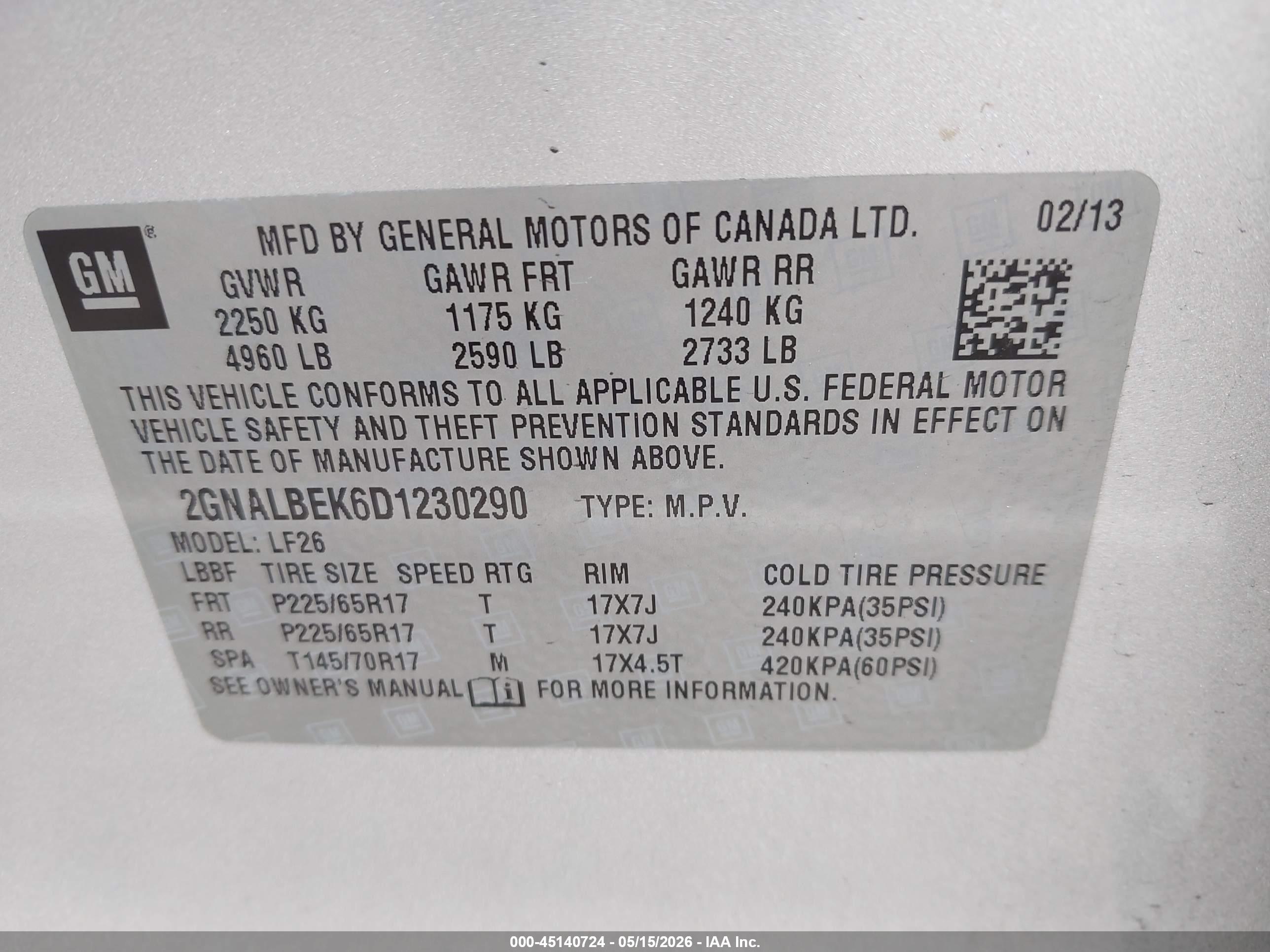 CHEVROLET EQUINOX image 9