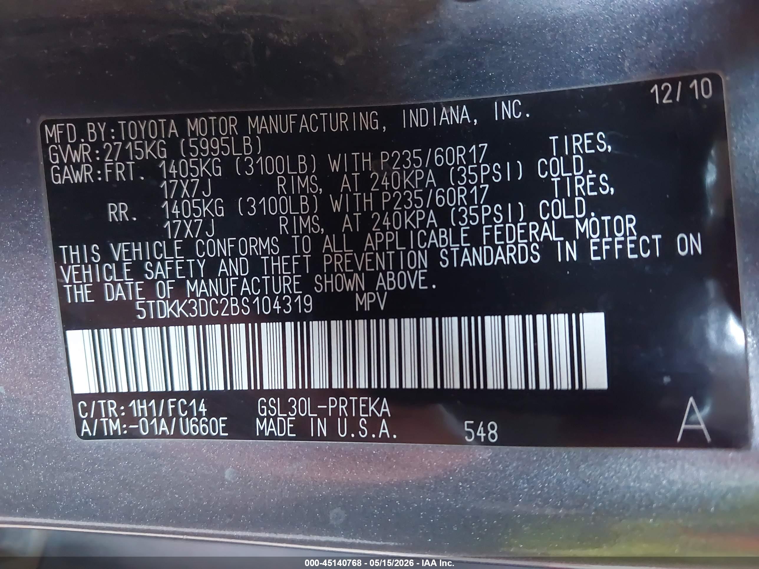 TOYOTA SIENNA image 9