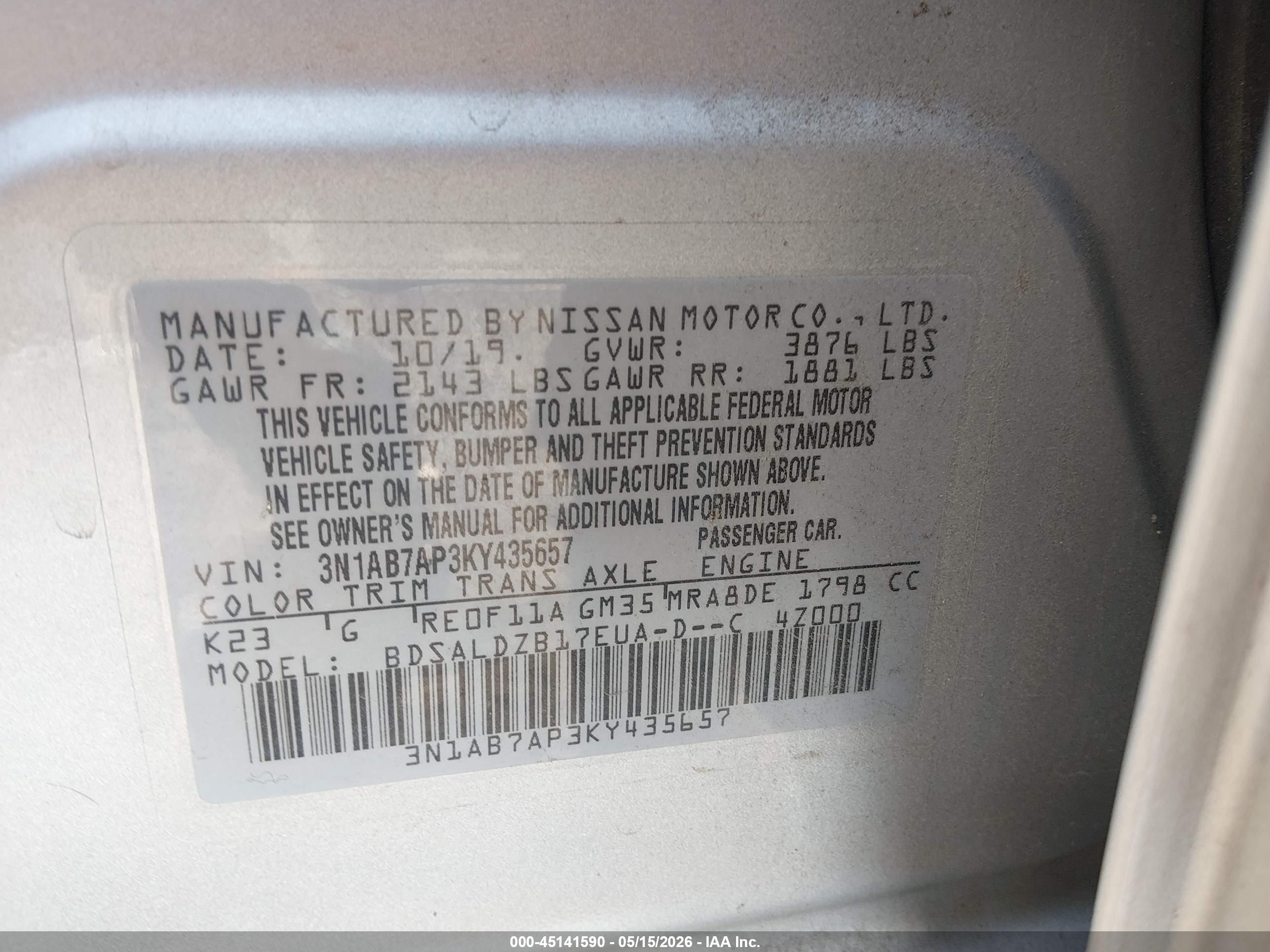 NISSAN SENTRA image 9