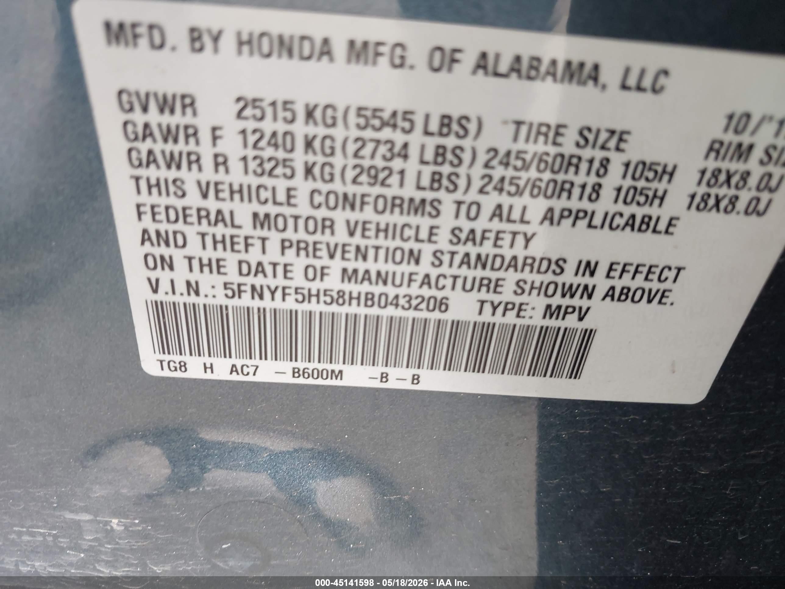 HONDA PILOT image 9