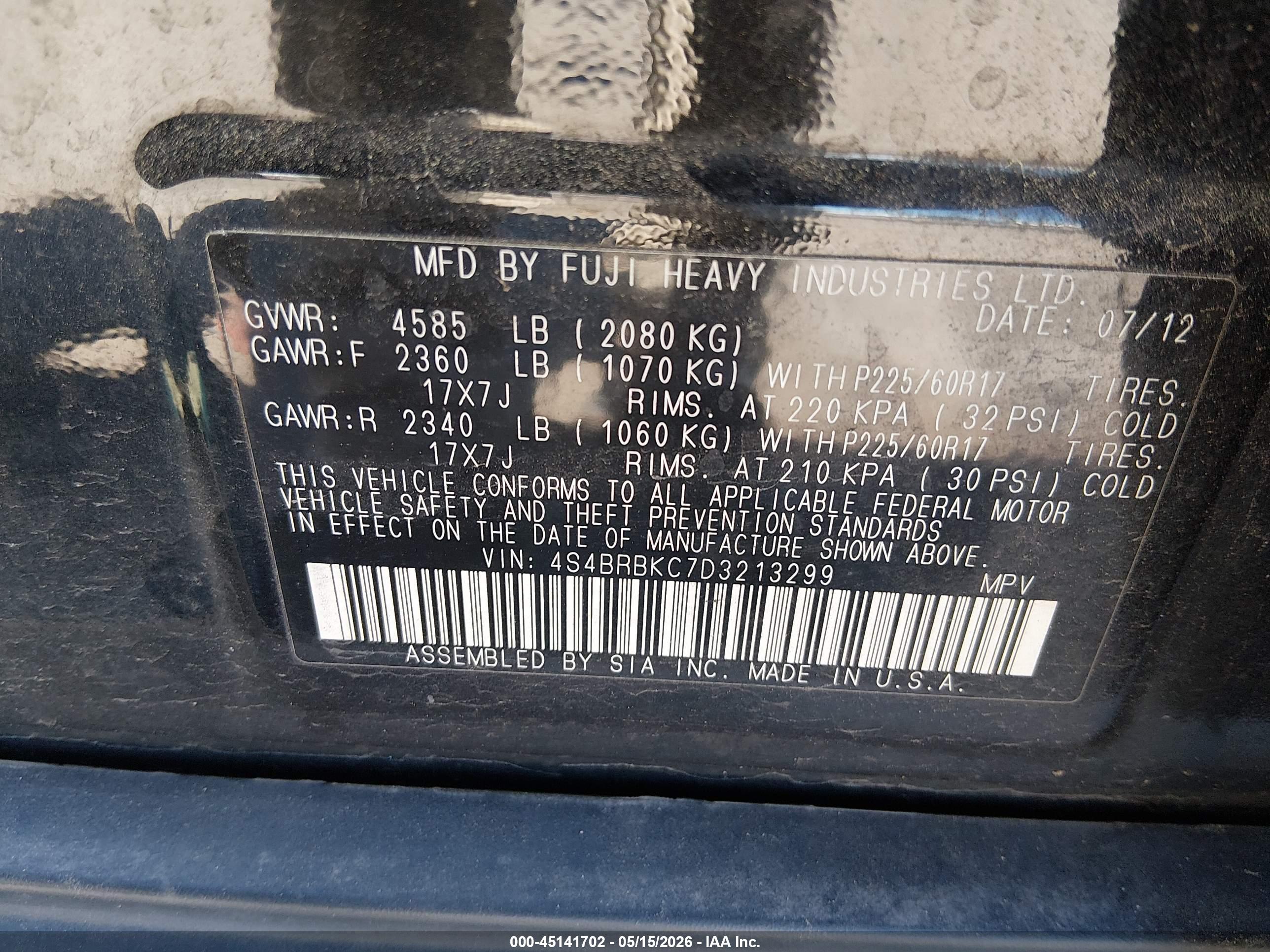 SUBARU OUTBACK image 9