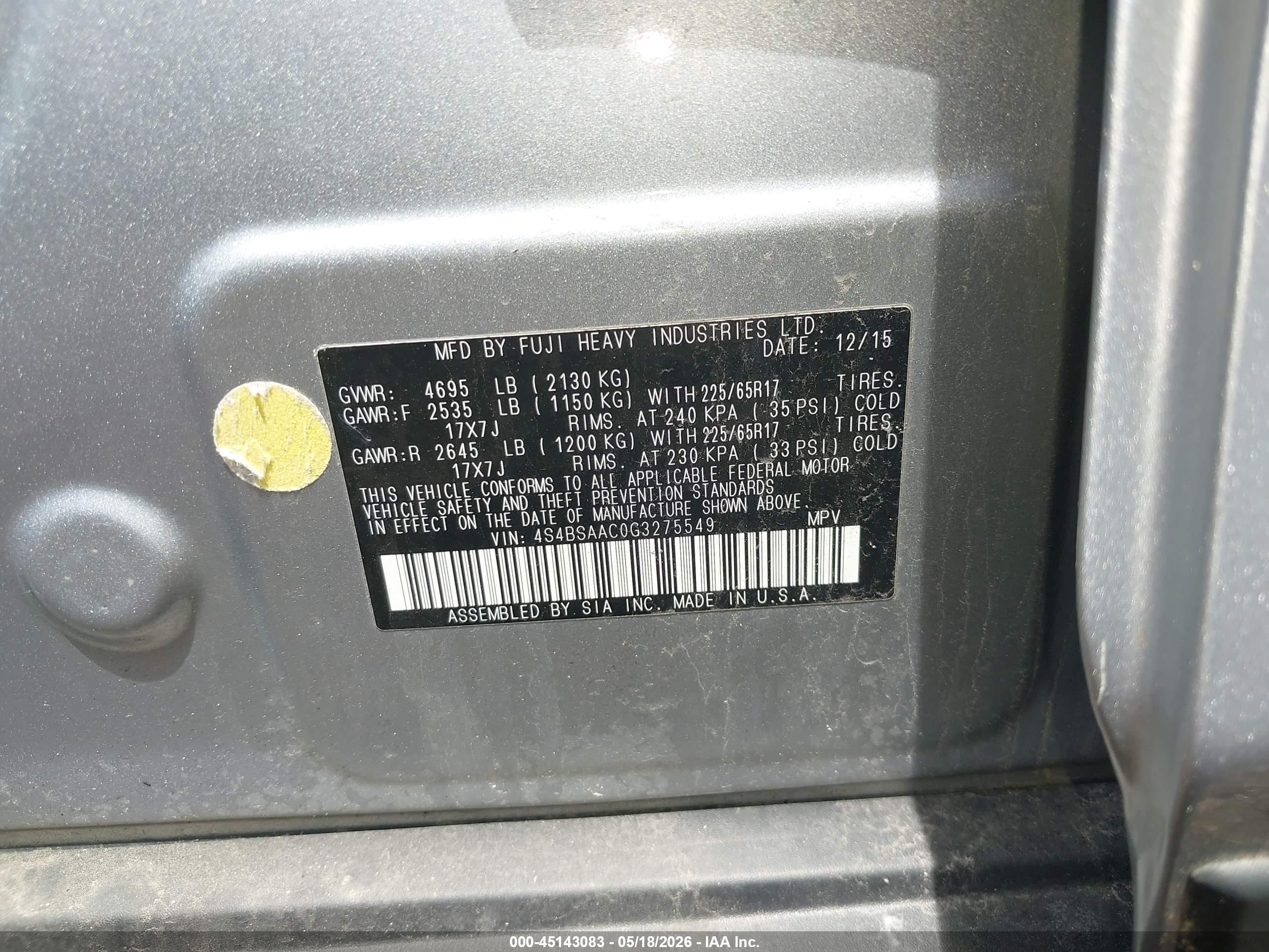 SUBARU OUTBACK image 9