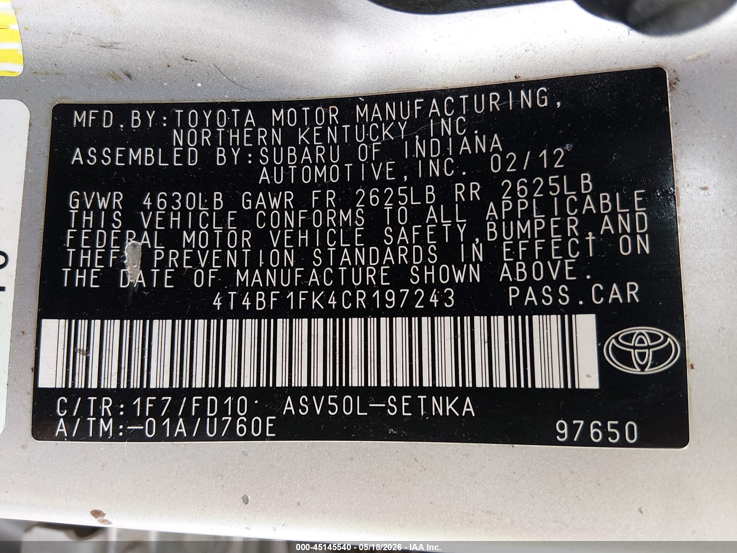TOYOTA CAMRY image 9