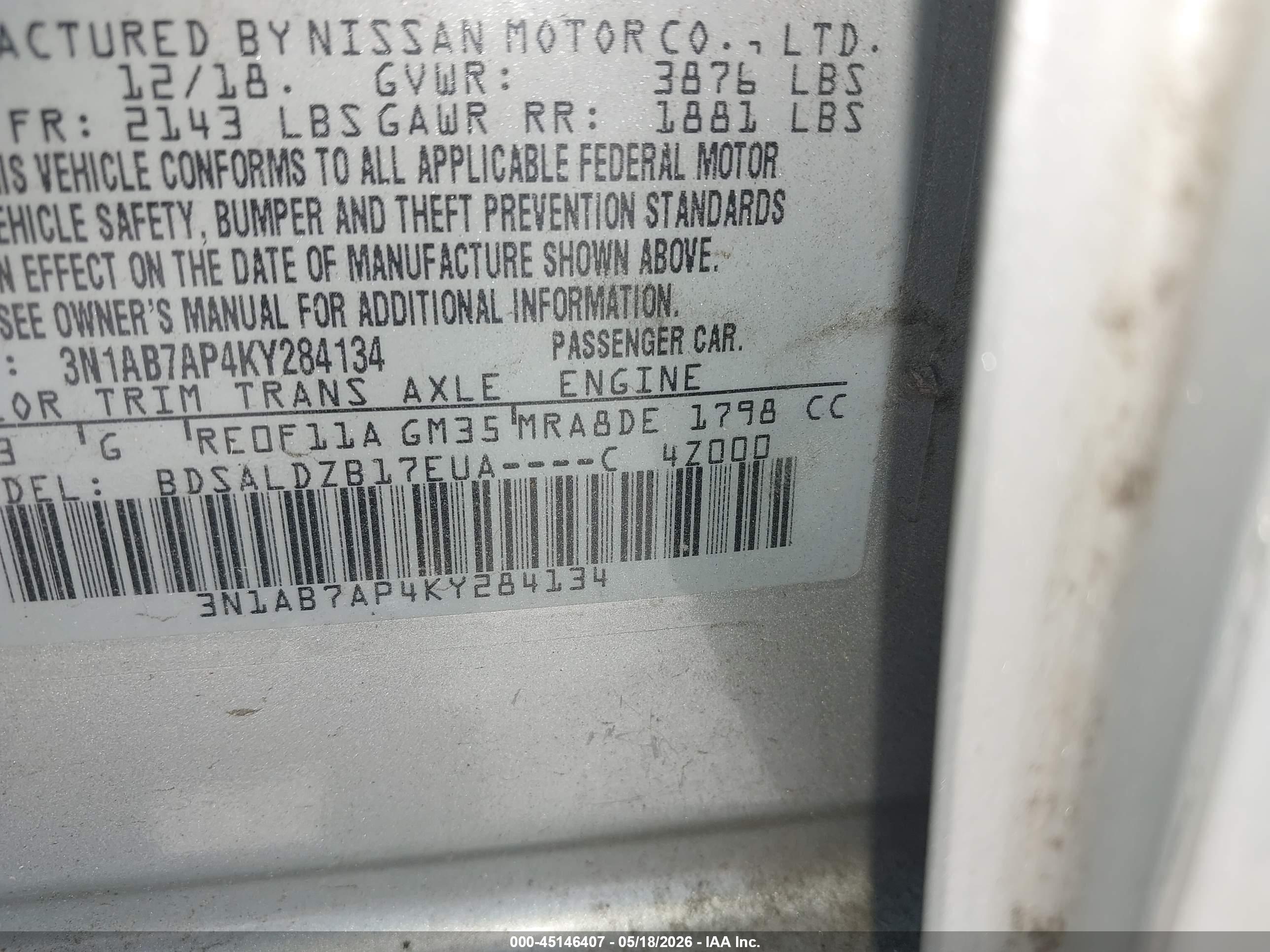 NISSAN SENTRA image 9